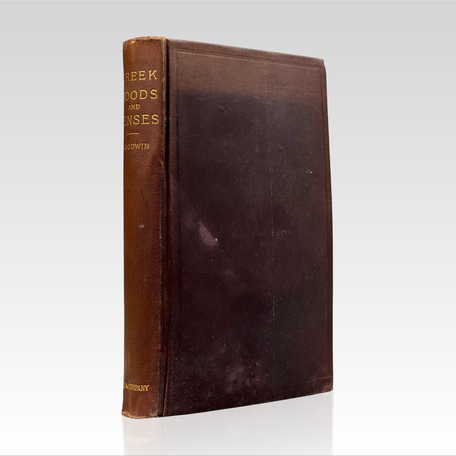 1890 WILLIAM WATSON GOODWIN. Syntax of the Moods and Tenses of the Greek Verb