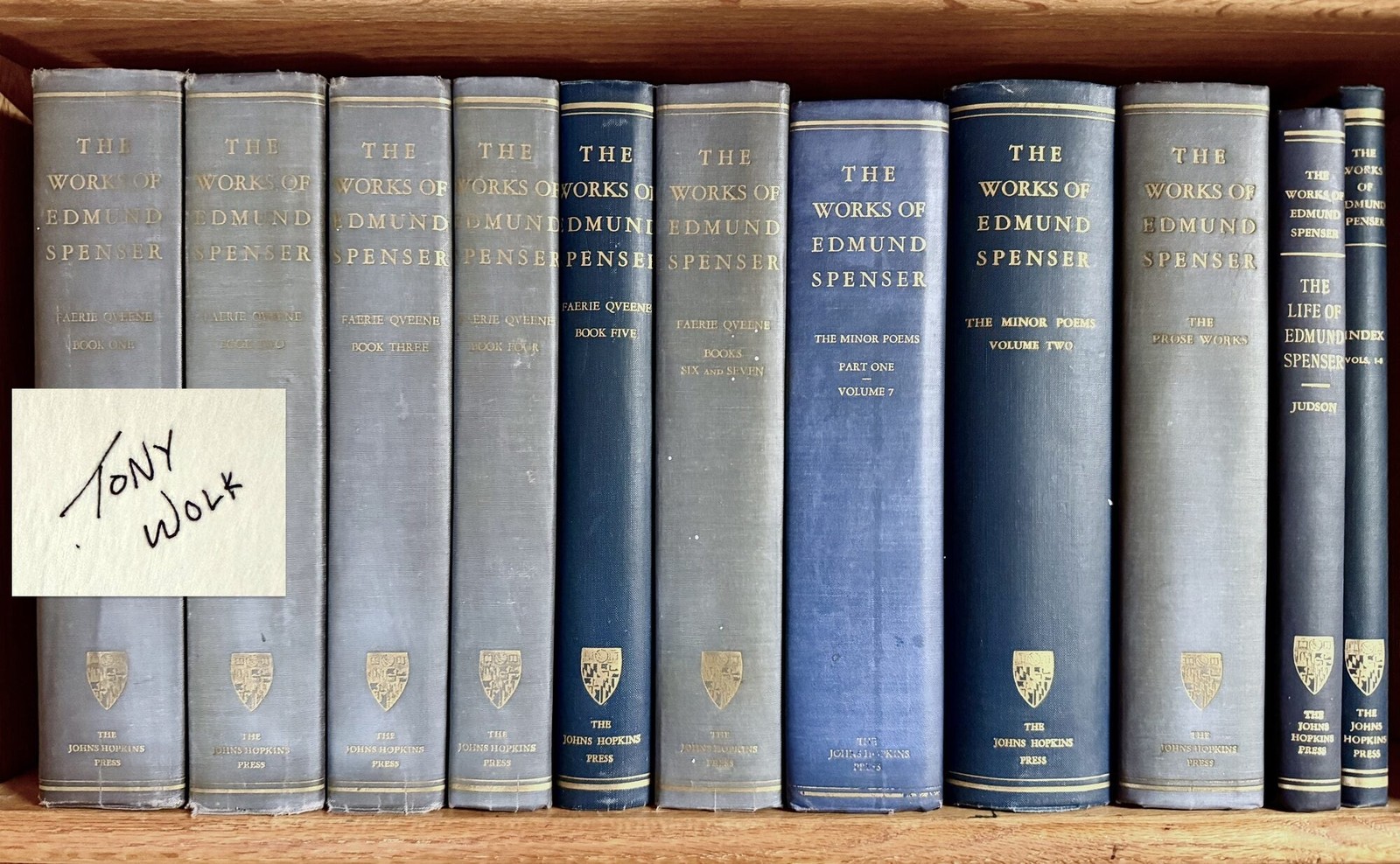 Edwin Greenlaw ed. / WORKS OF EDMUND SPENSER Variorum Edition 11 Volume Set