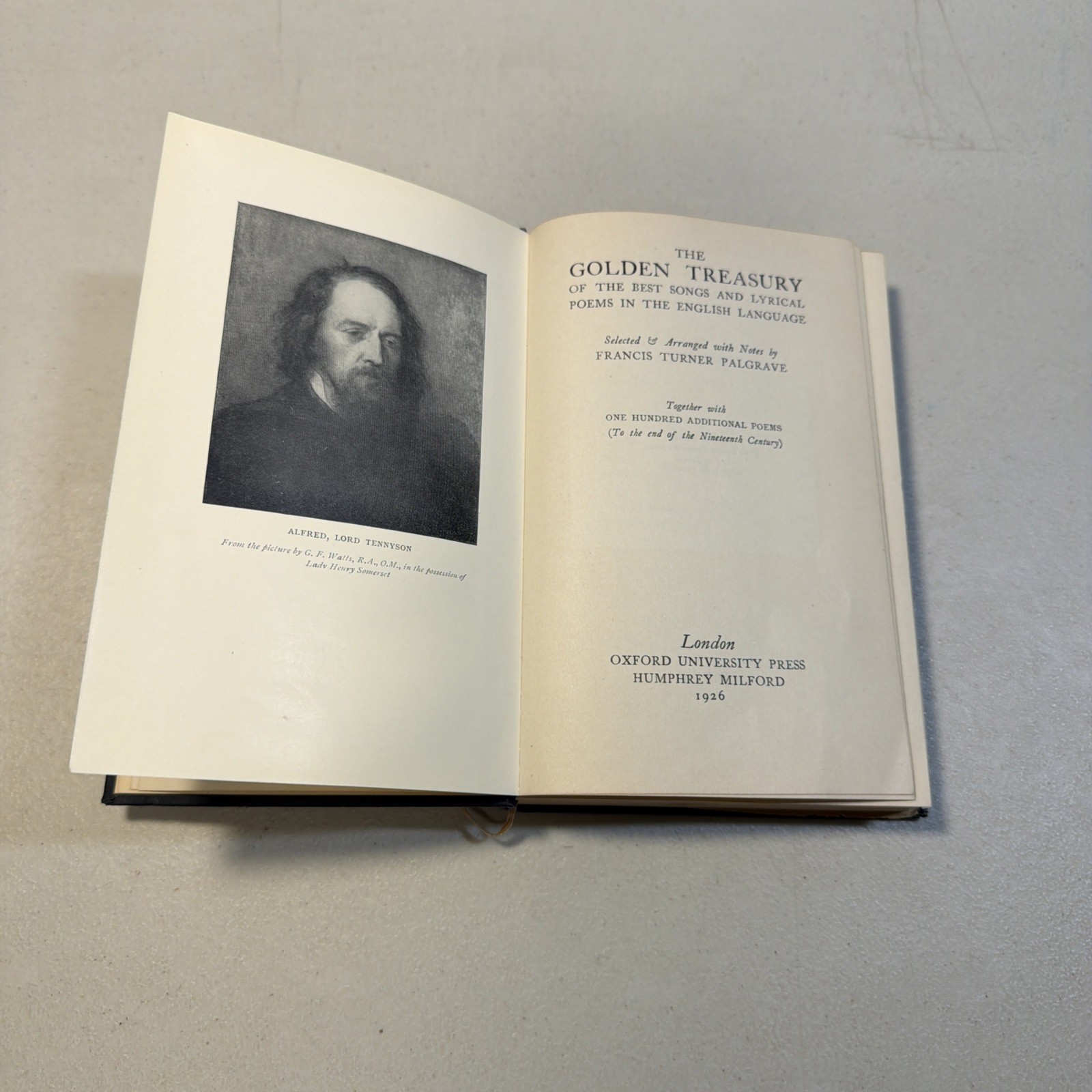 THE GOLDEN TREASURY – Palgrave – 1926 – Leatherbound – Oxford University Press
