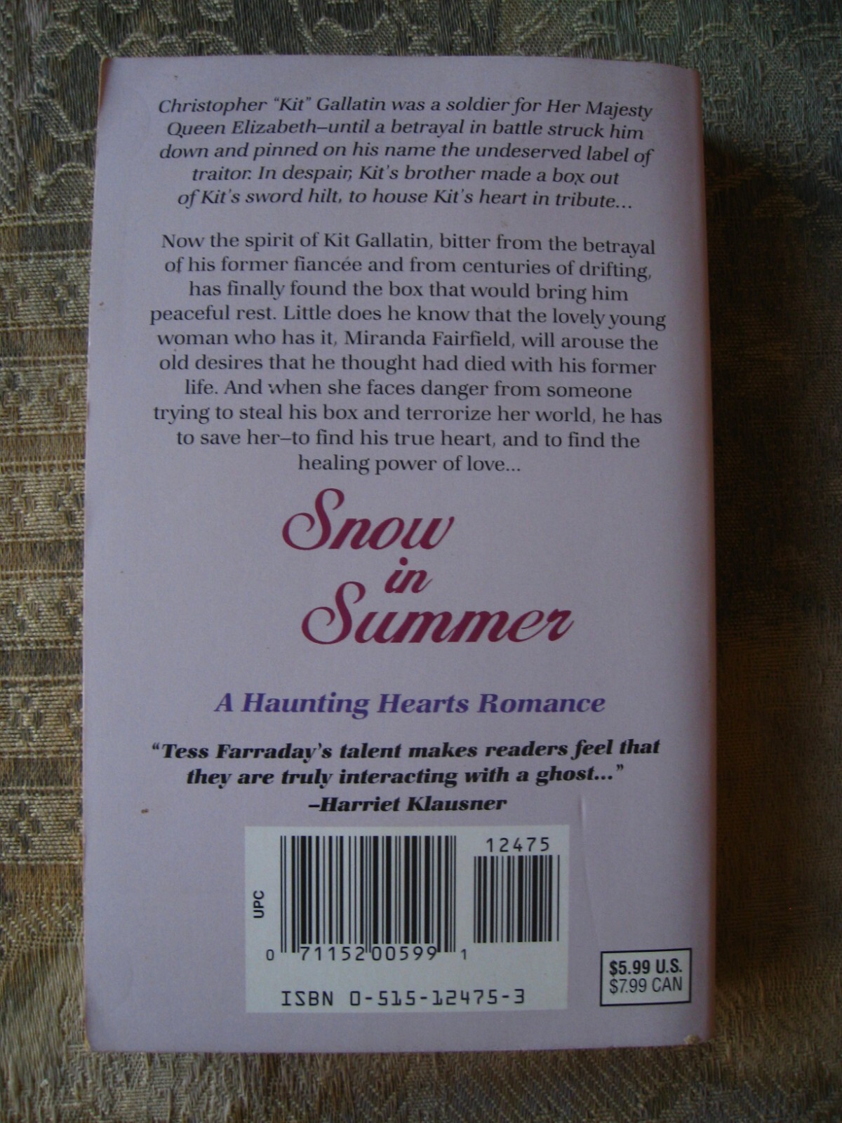 Tess Farraday – Snow in Summer – 1998 – paperback