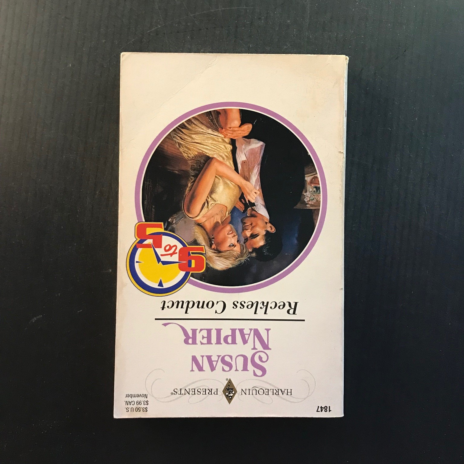 Reckless Conduct Susan Napier 1996 Harlequin Presents Romance Novel