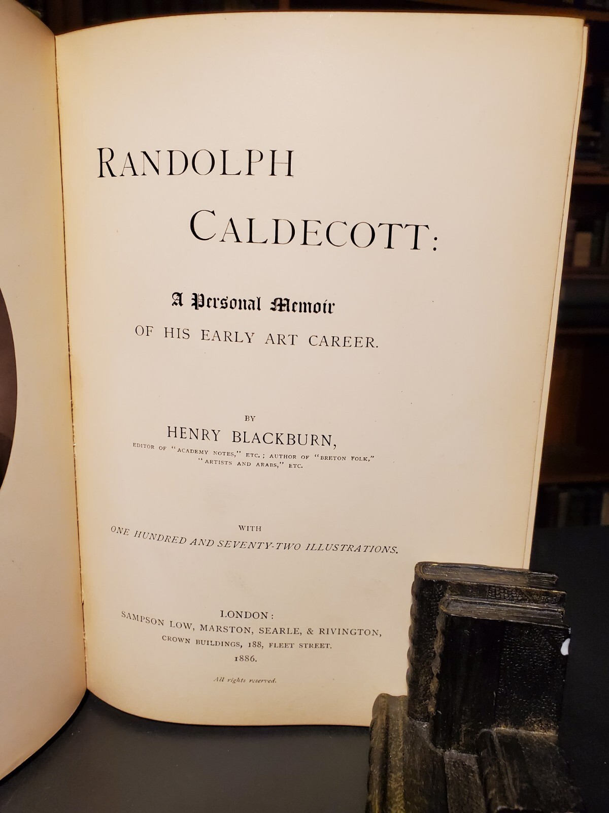 Large Paper Edition Randolph Caldecott: A Personal Memoir Sampson Low 1886