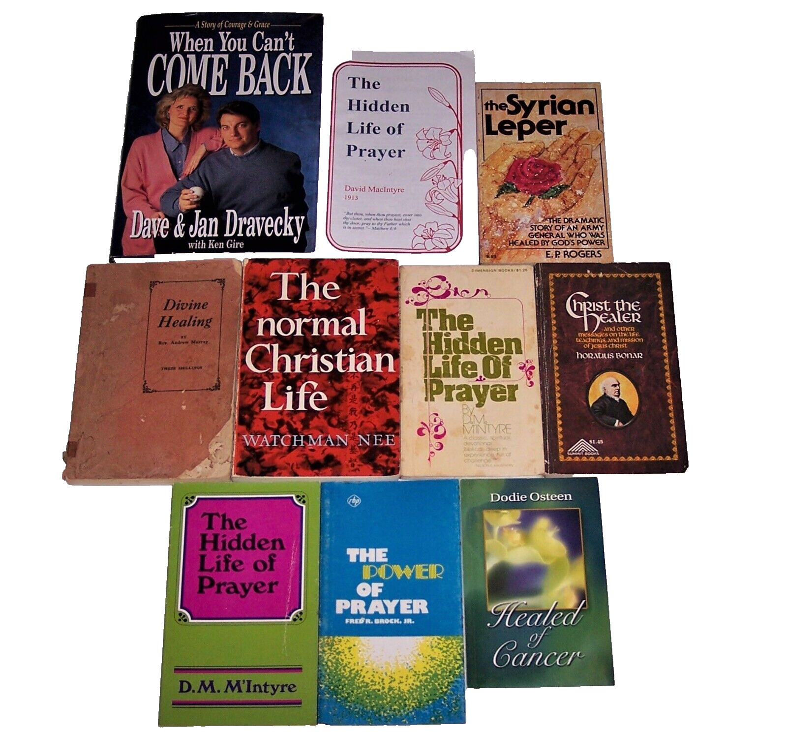 Healing Prayer Book LOT Dravecky Story Syrian Leper Christ the Healer Cancer