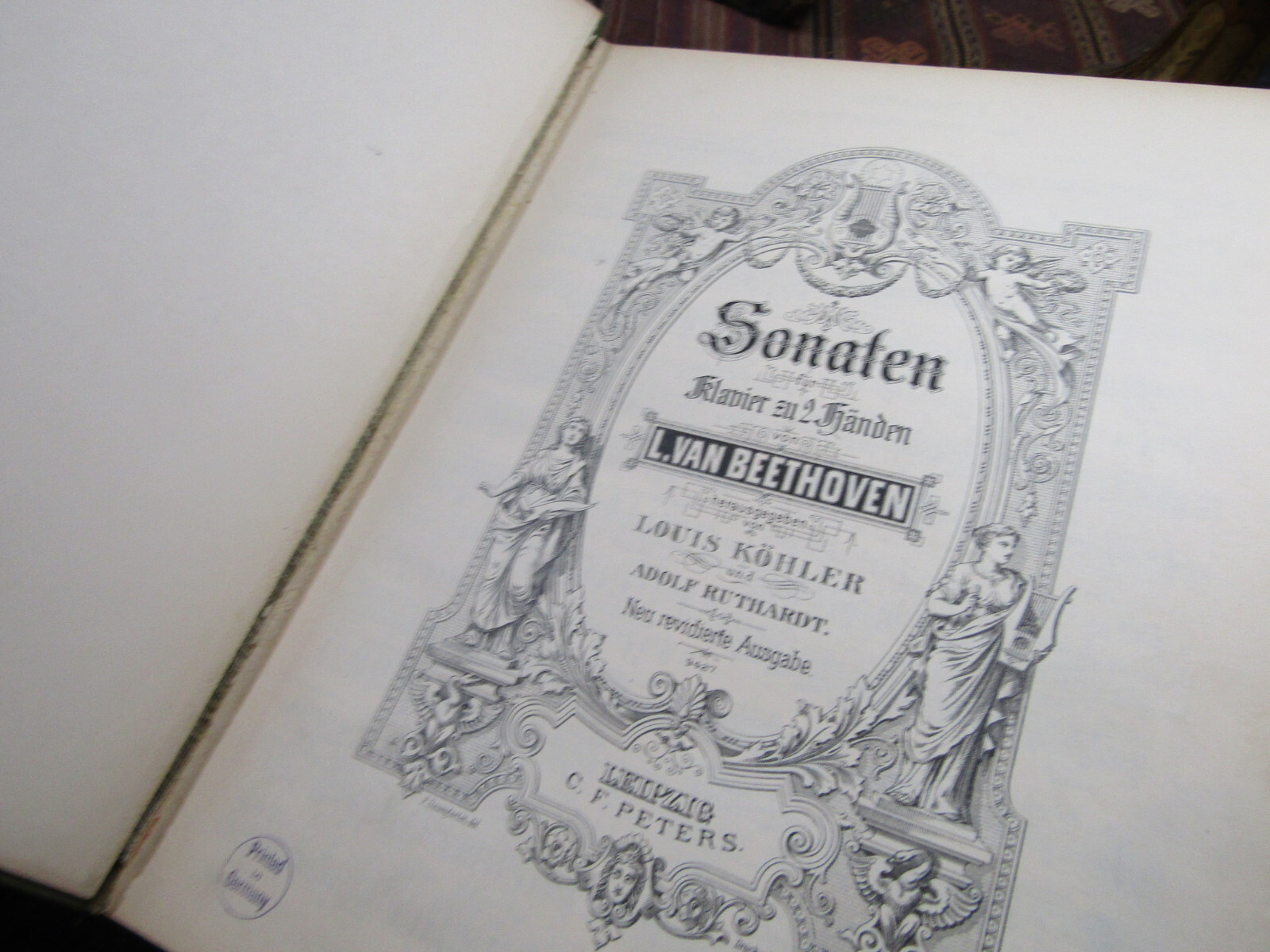 Ca 1901 BEETHOVEN’S PIANO WORKS Rare 7 Vol Set Music Scores Leipzig C. F. Peters