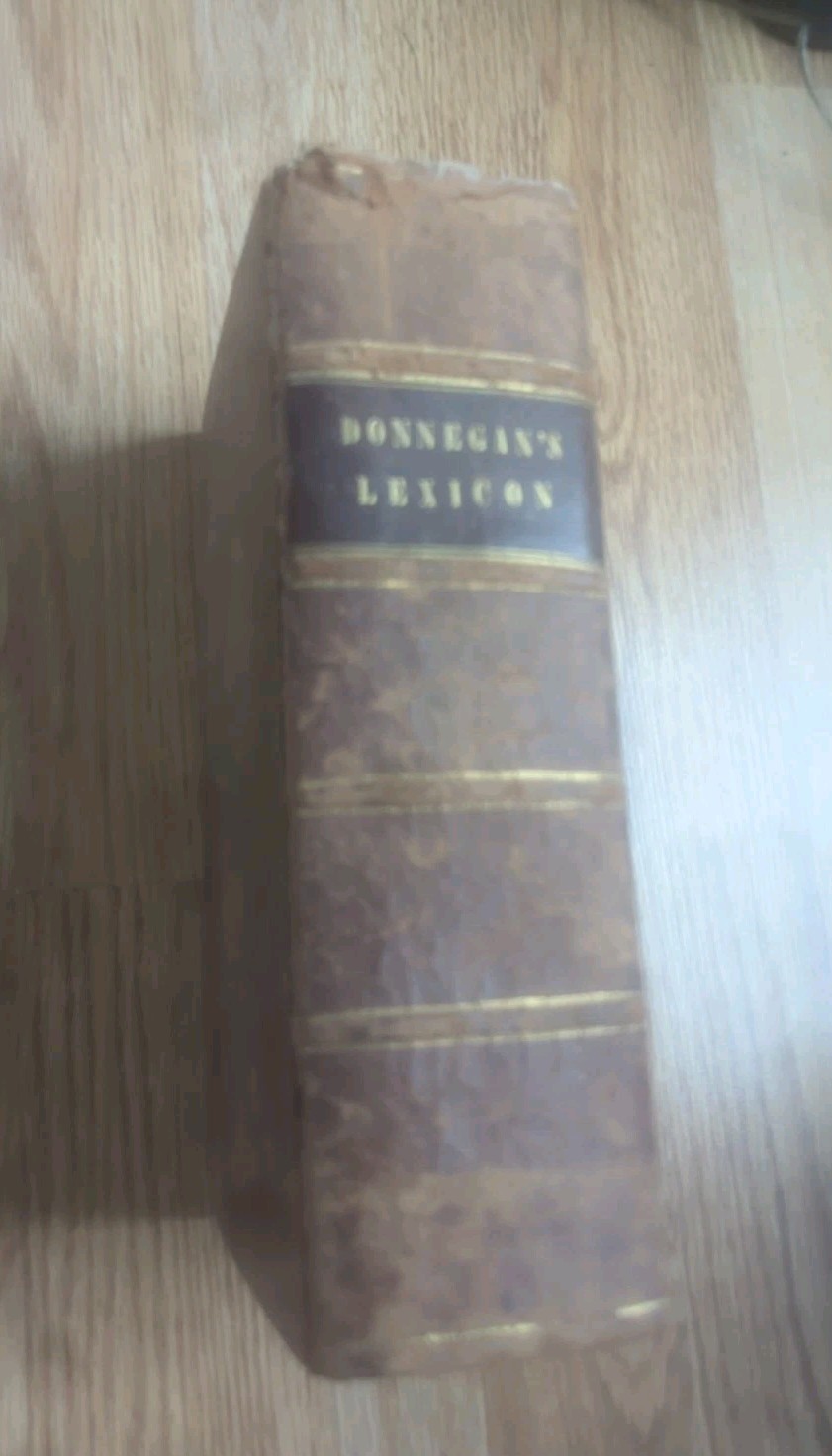 GREEK & ENGLISH LEXICON 1837 Antique James Donnegan