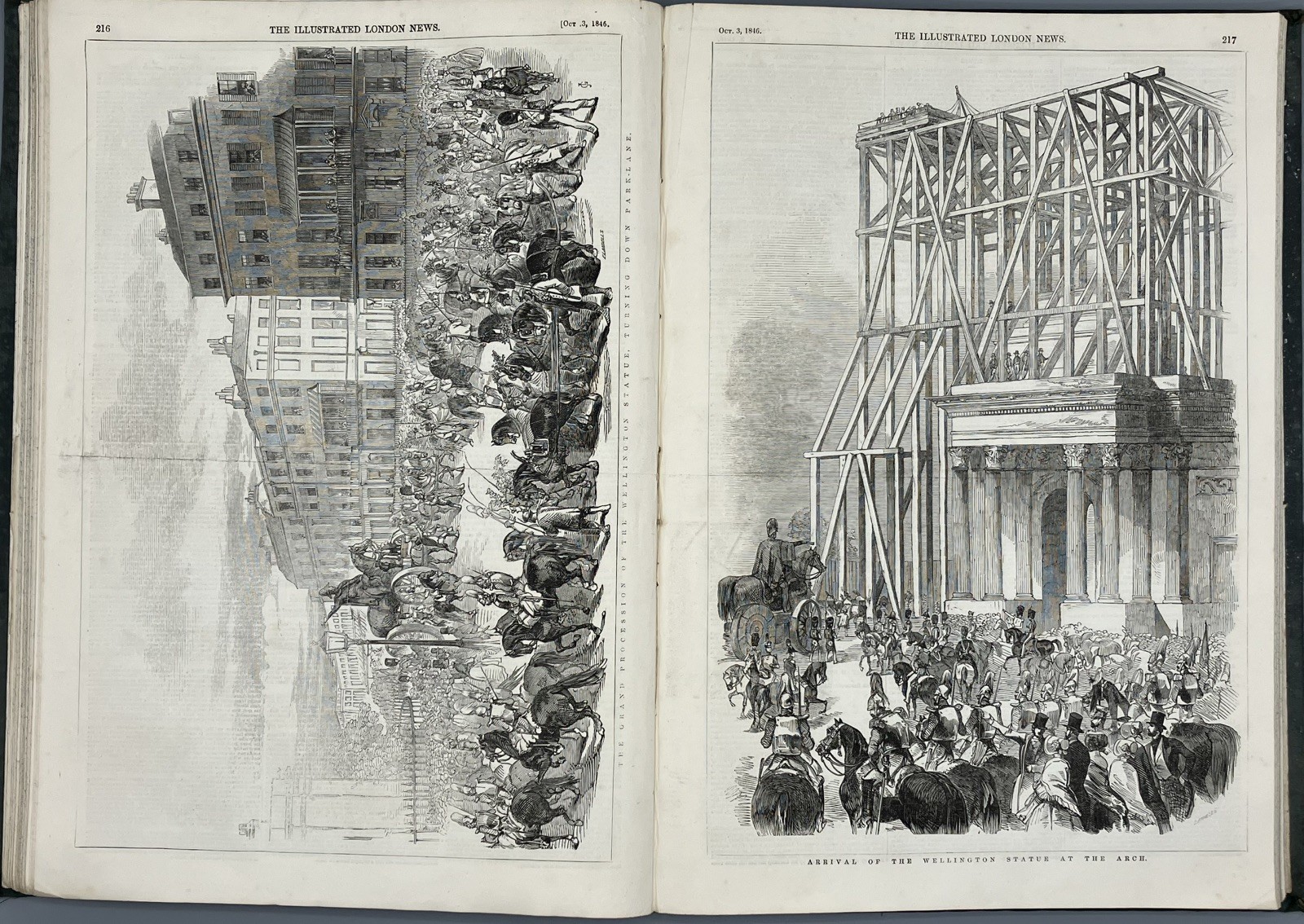 The Illustrated London News 1846 Vol 9 Jul-Dec Kaffir War Wellington Statue