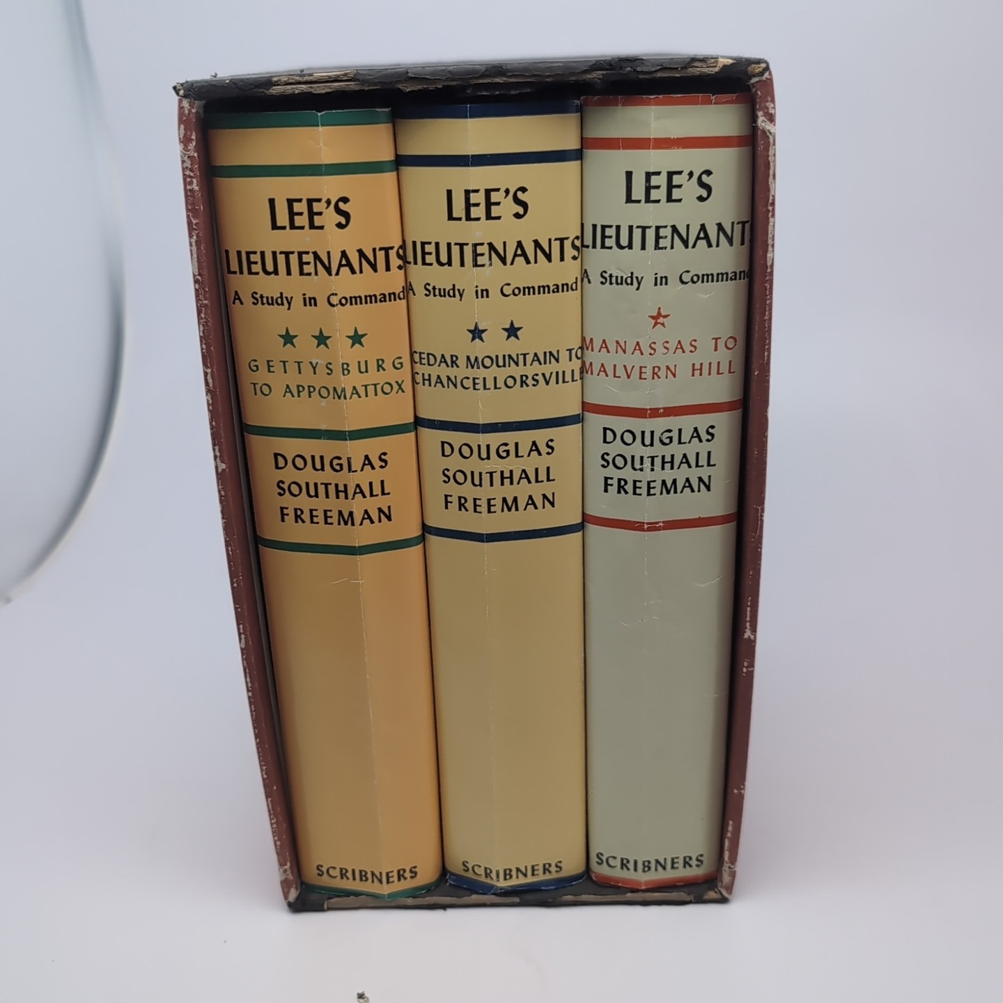 Lee’s Lieutenants Douglas S Freeman 1st Ed 3 Vol Set Civil War w/ Box HCDJ