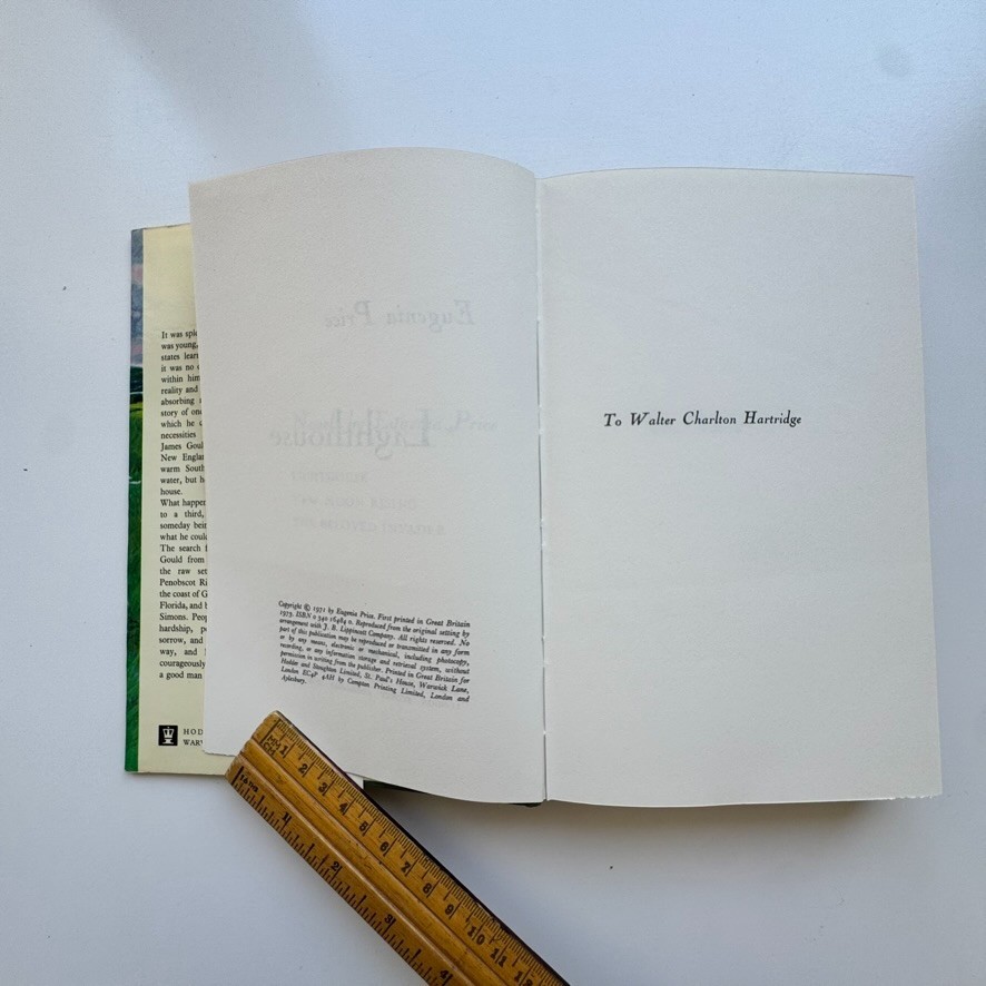 1973 Eugenia Price Lighthouse Hodder Stoughton Hardcover DJ Historic Fiction