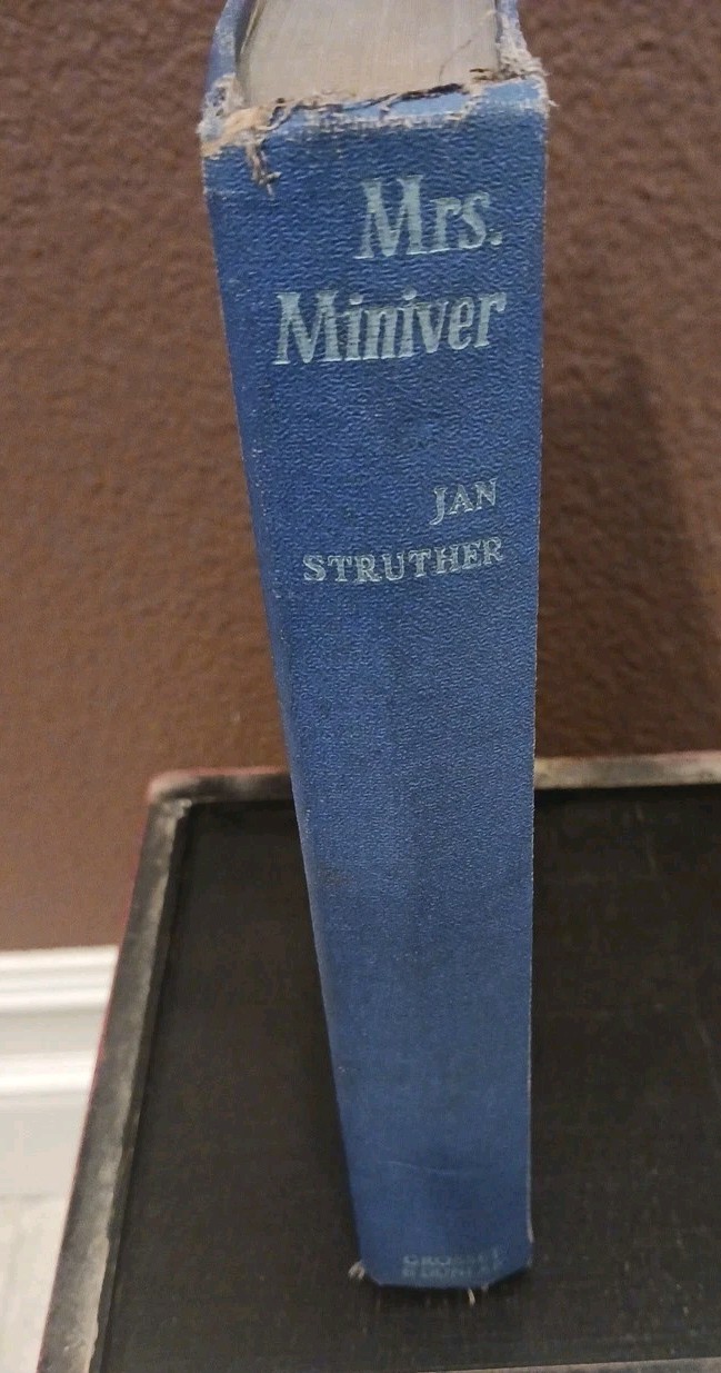 Mrs Miniver, Jan Struther 1942 Hardcover HC BOOK, GROSSET &DUNLAP
