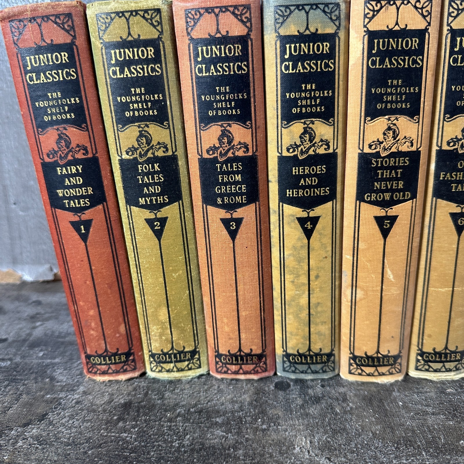 1918 Colliers Junior Classics The Young Folks Shelf of Books 1-10 Complete Set