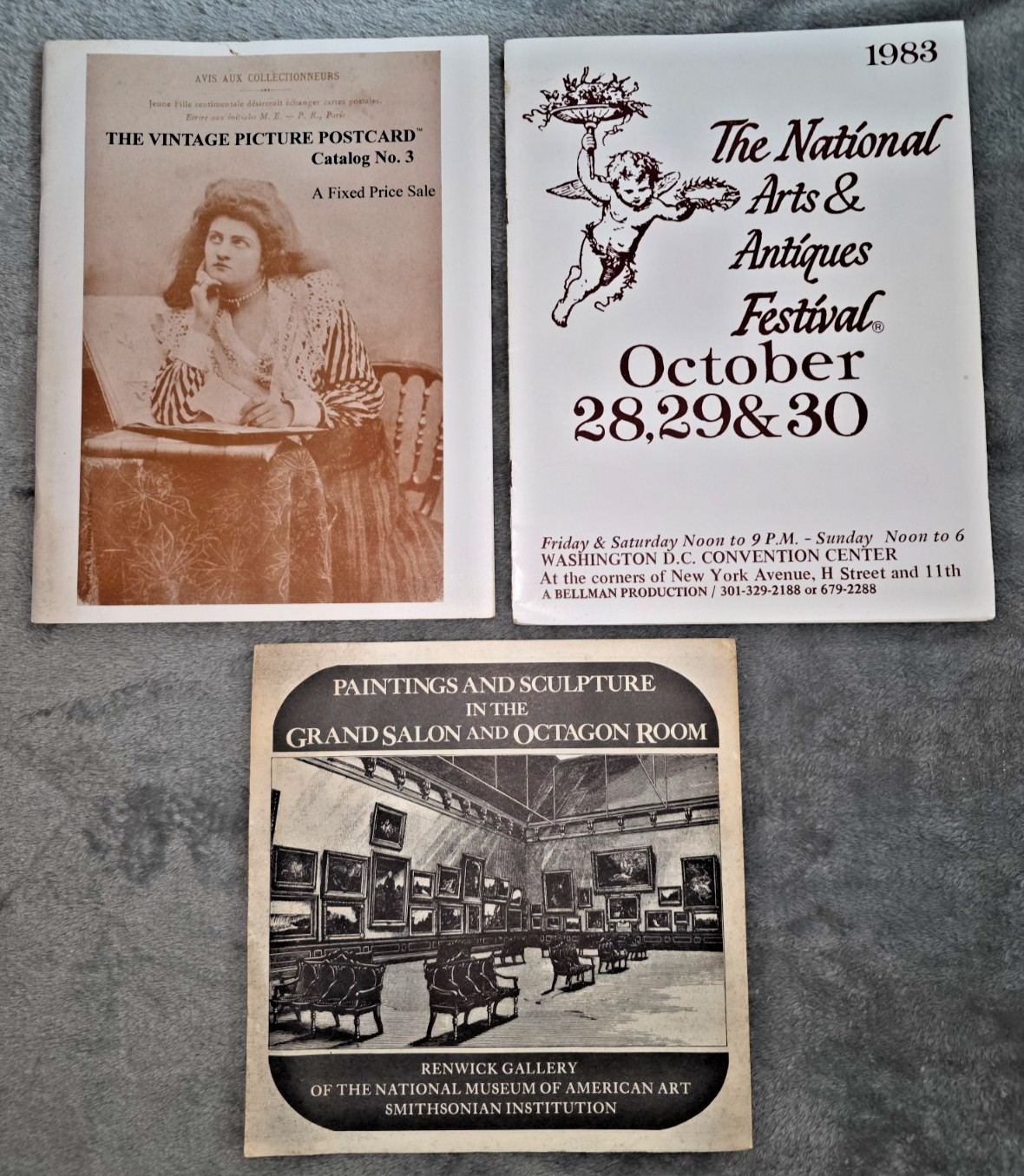 1980s National Arts & Antiques Festival Program Postcard Catalog Renwick Gallery