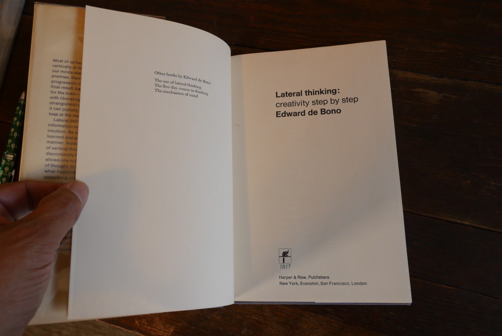 Lateral Thinking: Creativity Step by Step by Edward de Bono First US Edition