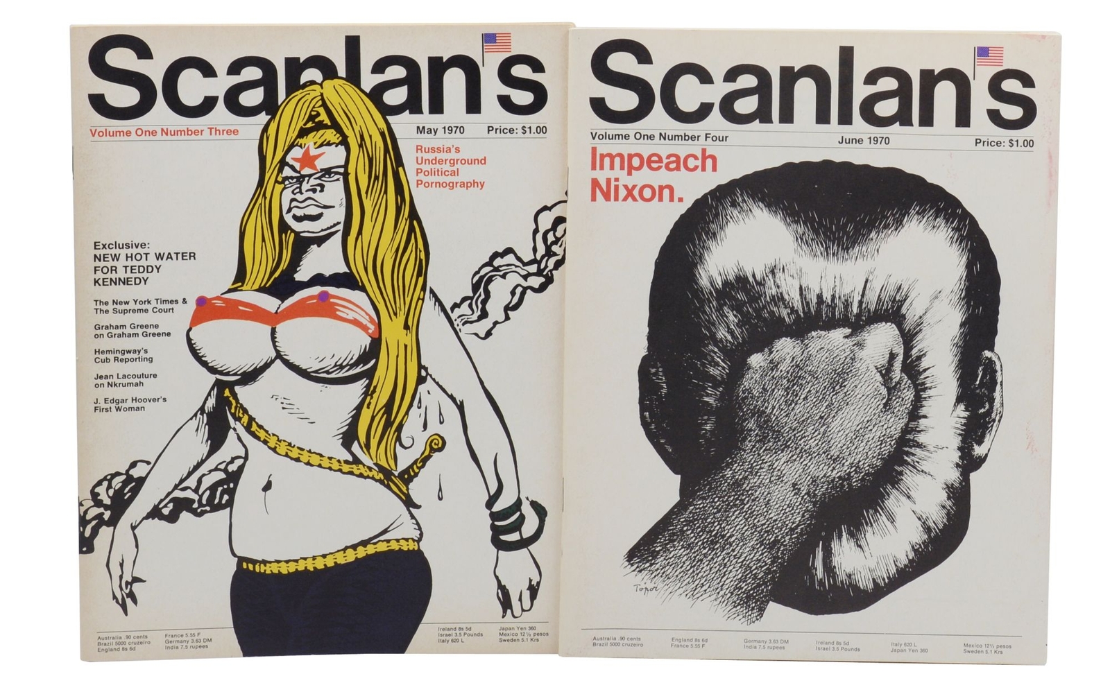 Scanlan’s Monthly Complete 1-8 ~ SIGNED by RALPH STEADMAN Gonzo Hunter Thompson