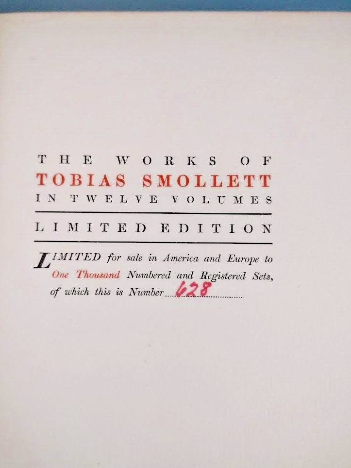 The..of Tobias Smollet 1902 # Limit. Ed Vol. I The Adventures of Roderick Random
