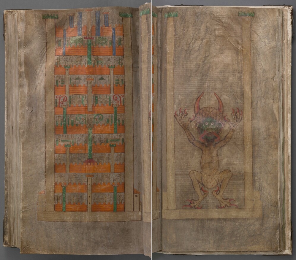 The Codex Gigas – The Devil’s Bible – Old Medieval Illuminated Manuscript on USB
