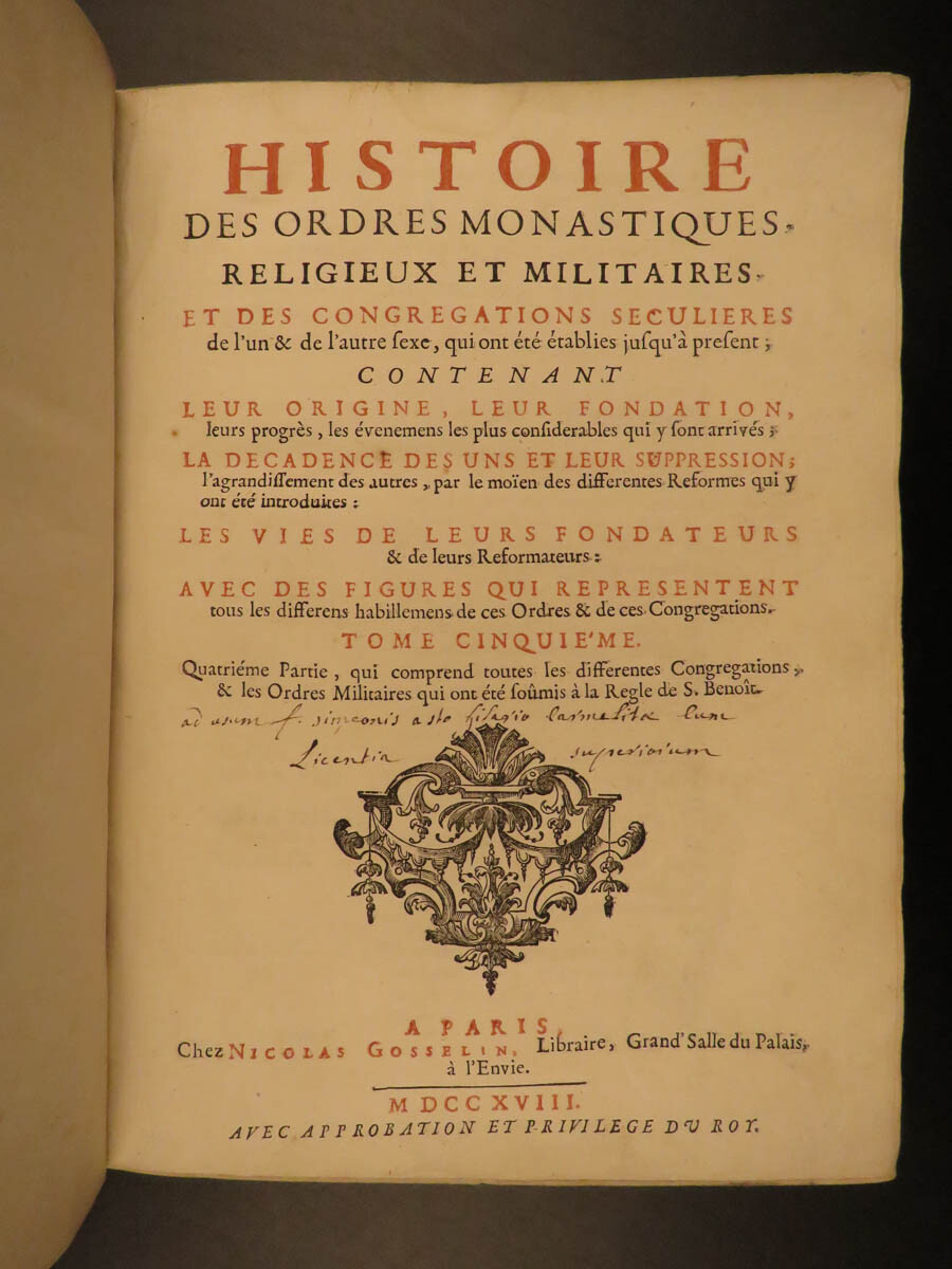 1718 1ed MONASTIC & Military Religious Orders Franciscan Monks Saints Helyot