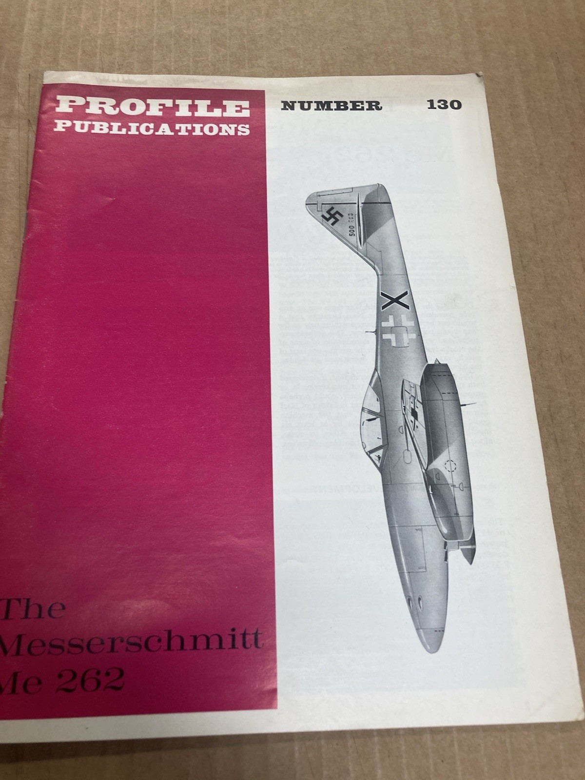 Profile Publications #130 MESSERSCHMITT Me262 WWII Airplane J.RICHARD SMITH