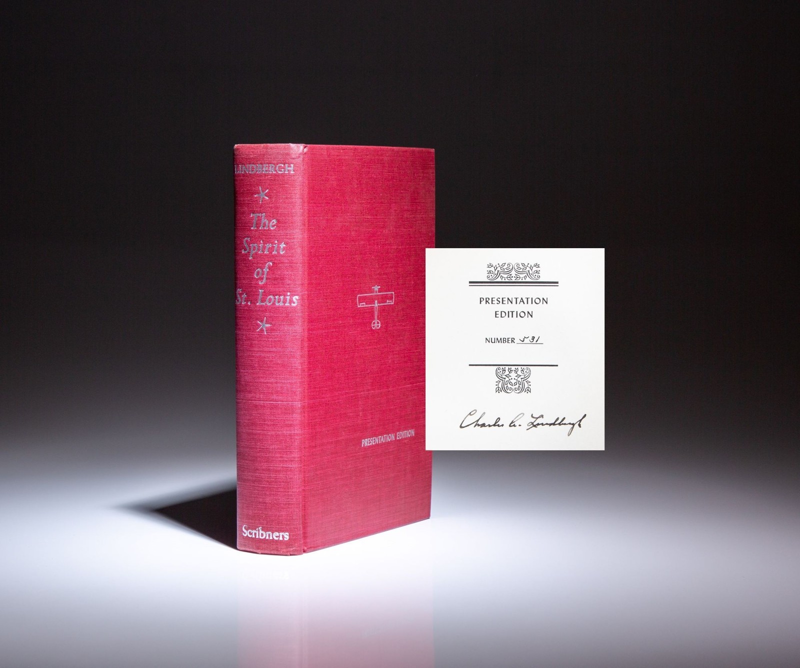 Charles A Lindbergh / The Spirit of St Louis Signed 1st Edition 1953