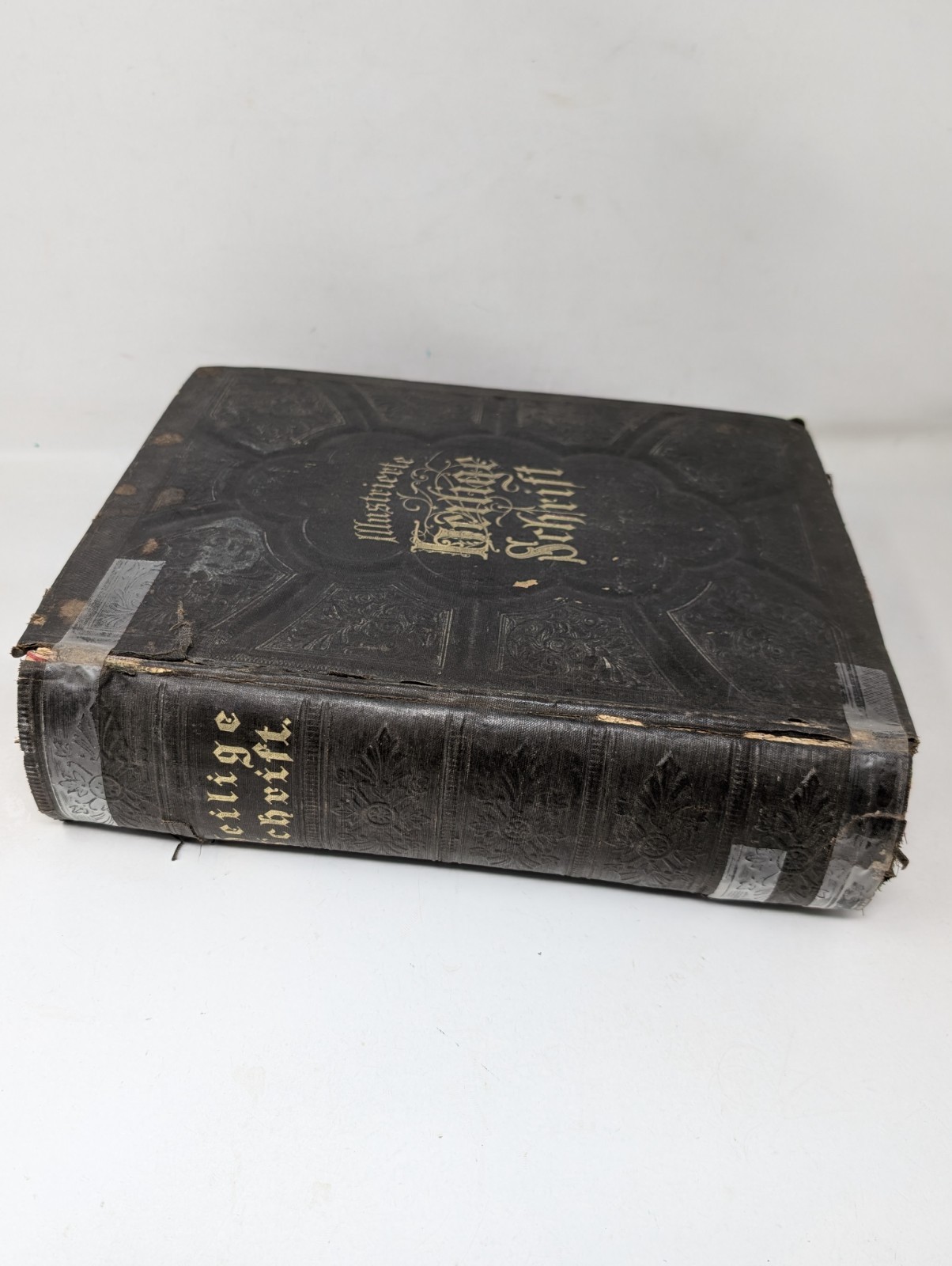 Antique German Holy Bible 1891 A. J. Holman’s Co. Philadelphia Illustrated VTG