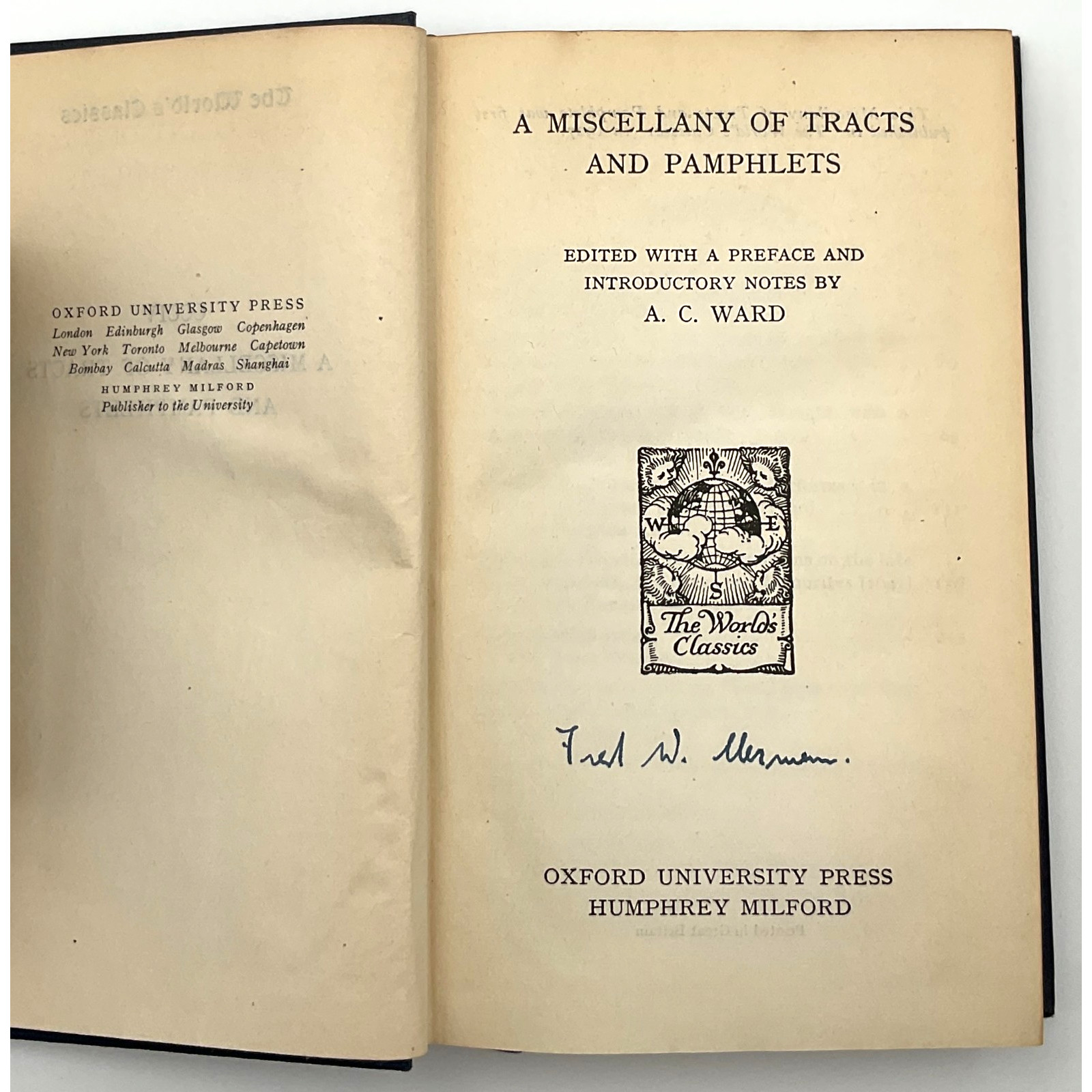 Oxford Poems of Arnold, Analects of Confucius, Middle-March, Tracts & Pamphlets