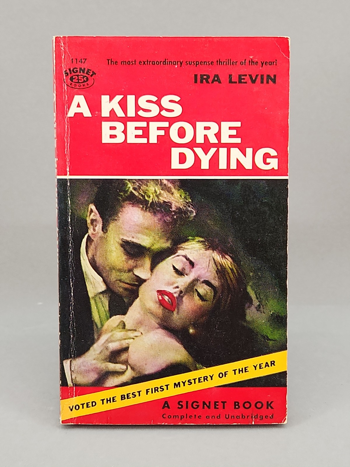 Vintage Paperback Book – A Kiss Before Dying – Signet Books 1954