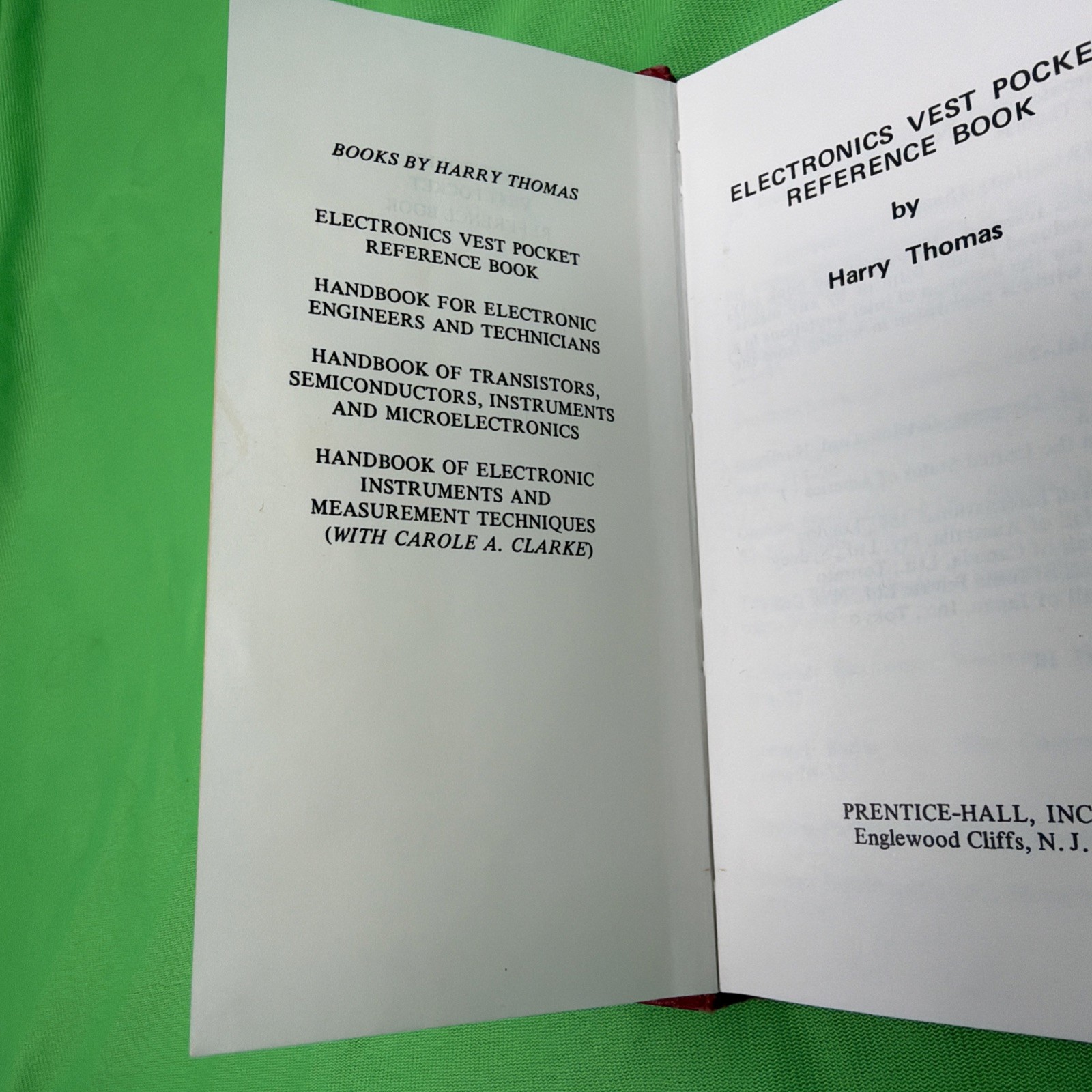 Vintage Electronics Vest Pocket Reference Book 1969 Harry Thomas Prentice Hall