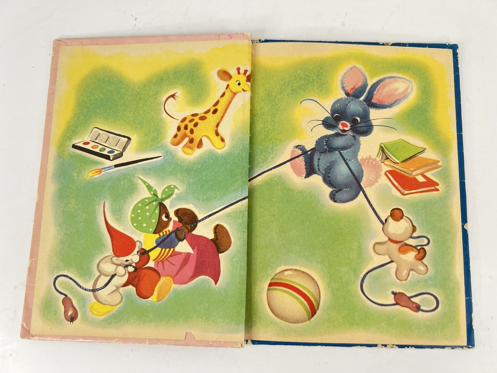 BUNNY BLUE Vintage Rand McNally Junior Elf Book 1959 Catherine Stahlmann #8023