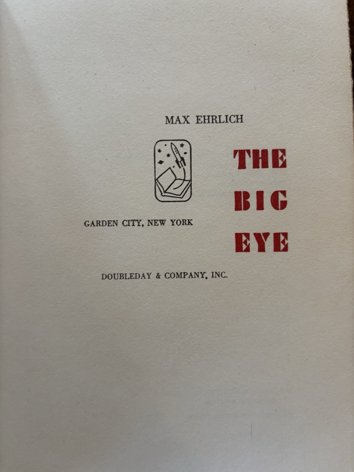 1949 The Big Eye by Max Ehrlich HCDJ