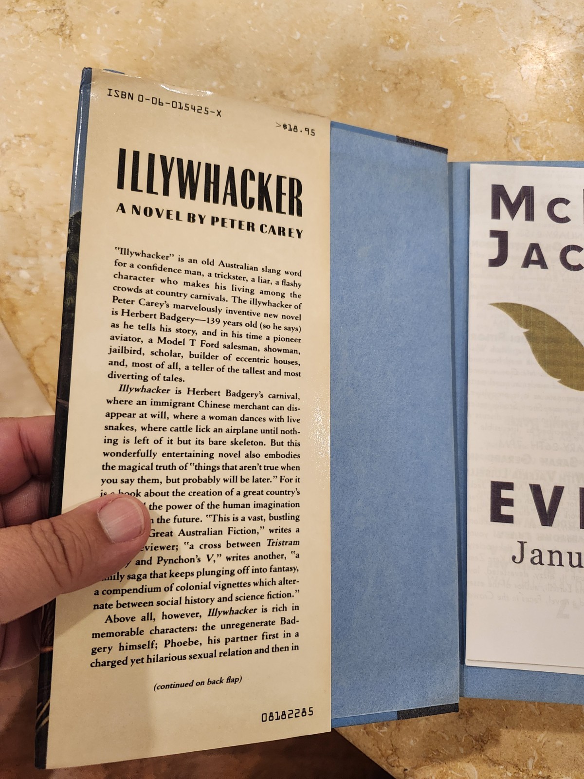 Illywhacker by Peter Carey. Signed 1st US edition. Published 1985 by Harper