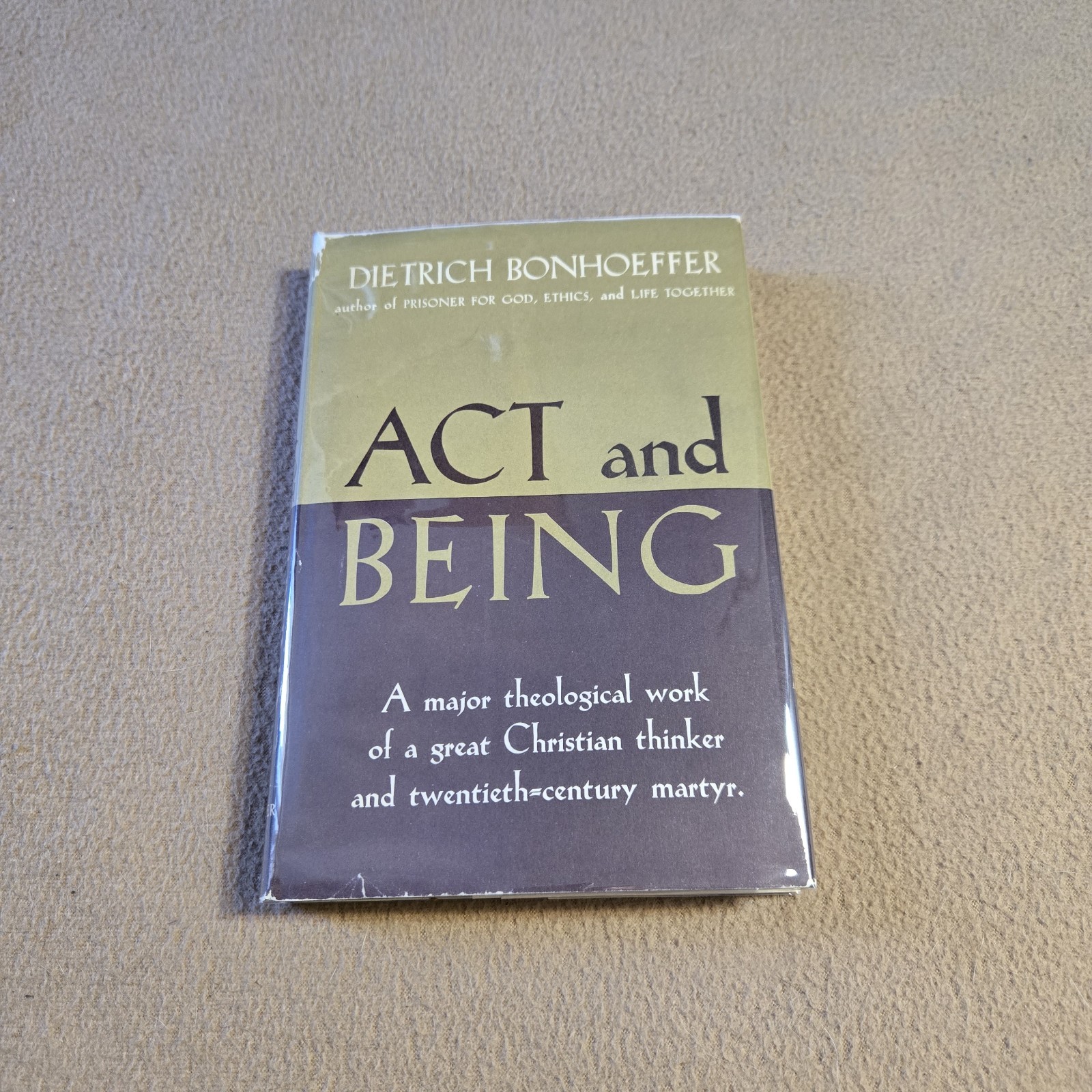 Act and Being, Dietrich Bonhoeffer, 1st U.S. Edition/1st Printing, 1962, HC/DJ