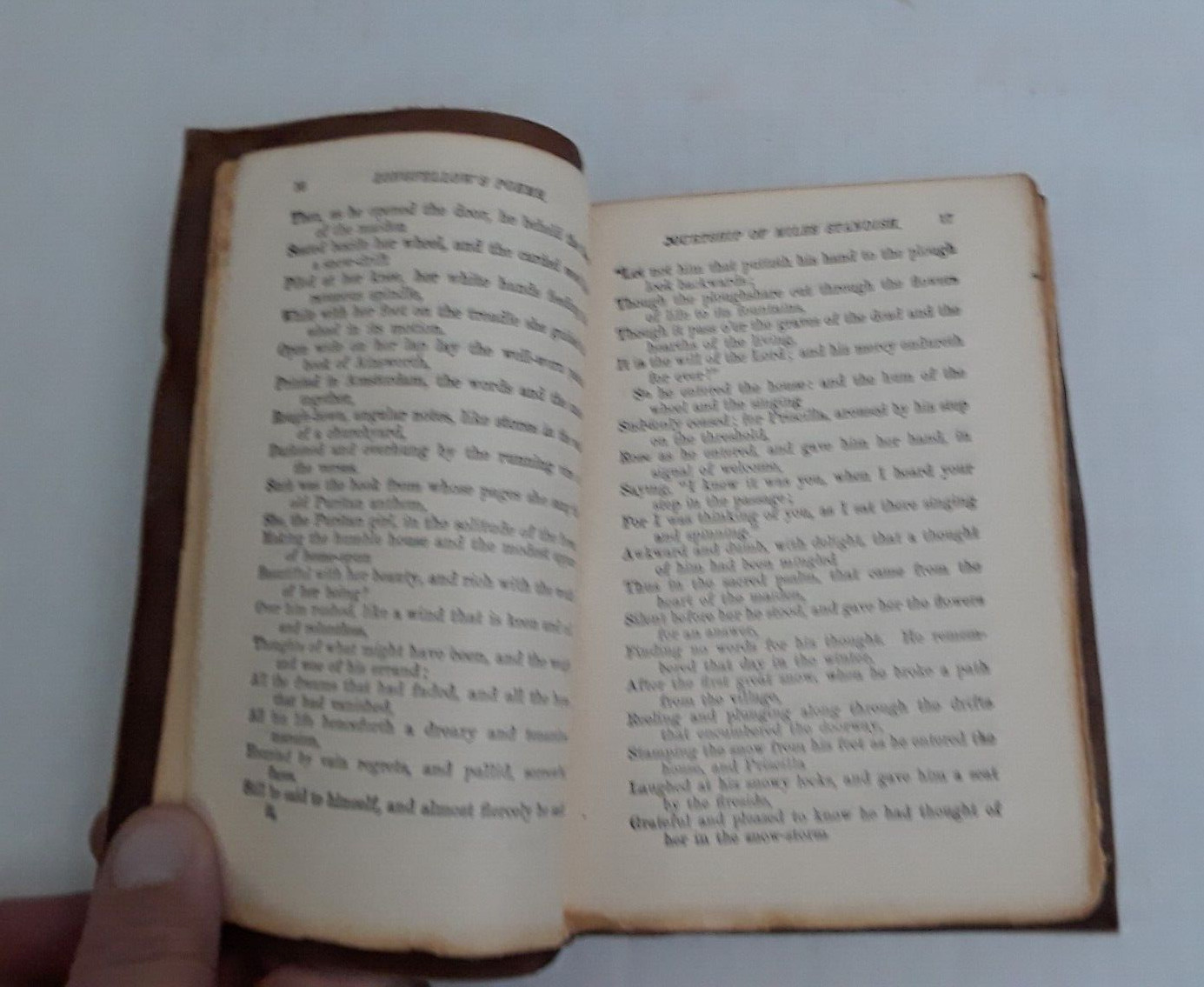 Antique Soft Suede Leather Bound Longfellow’s Courtship of Miles Standish Book