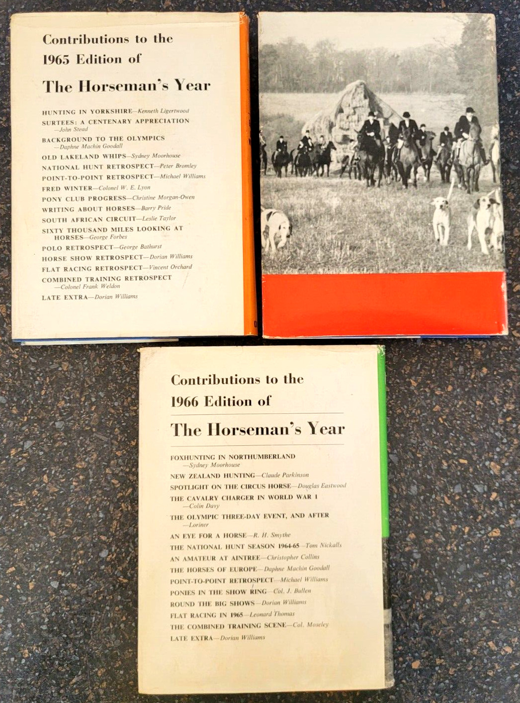 3 x The Horseman’s Year Books 1962, 1965 & 1966 , Hardback Dorian Williams