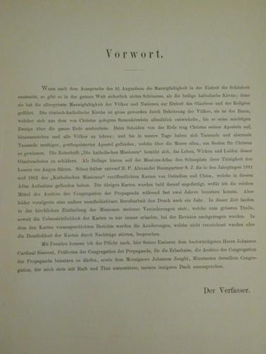 KATHOLISCHER MISSIONS ATLAS by O. Werner, S. J. 1884 19 Color Maps