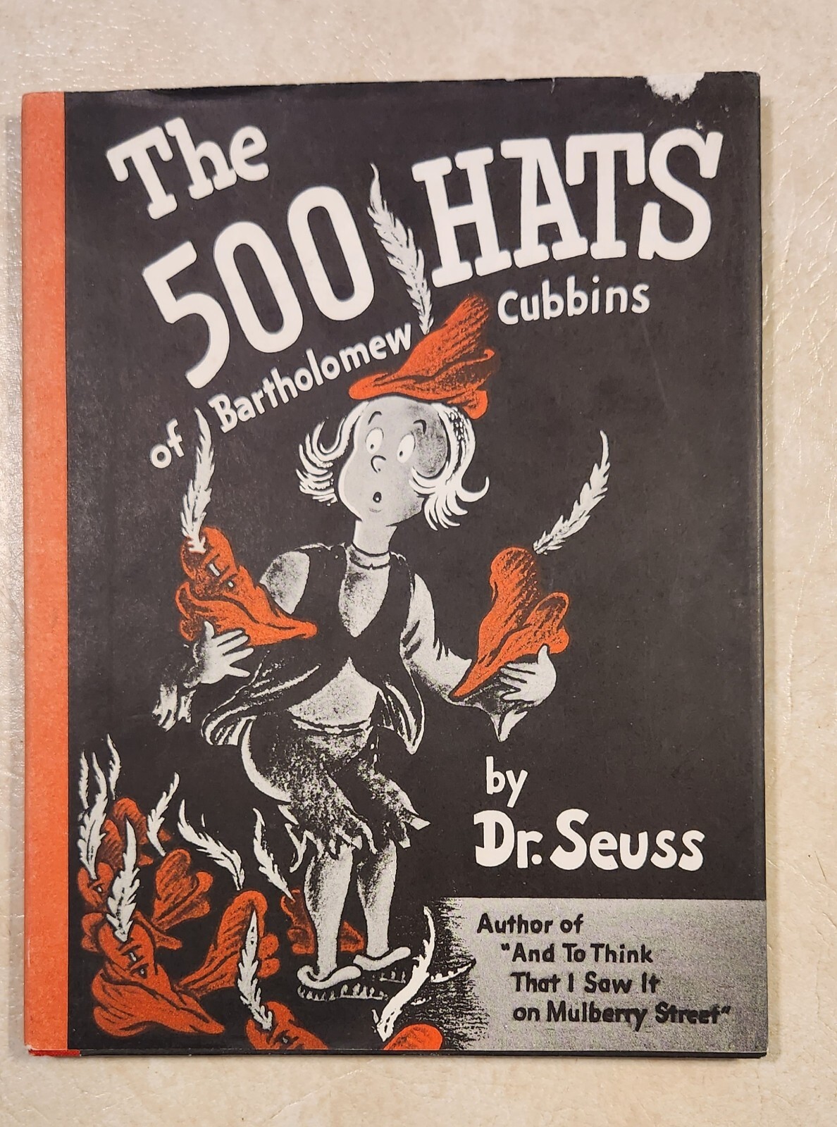 Dr. Seuss The 500 Hats of Bartholomew Cubbins 1938 HB/DJ. MINT