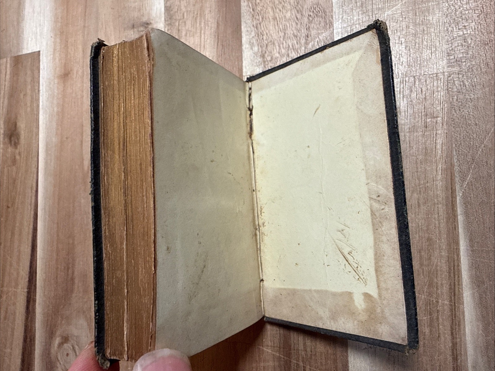1852 NEW TESTAMENT pocket AMERICAN BIBLE SOCIETY leather PRE CIVIL WAR antique