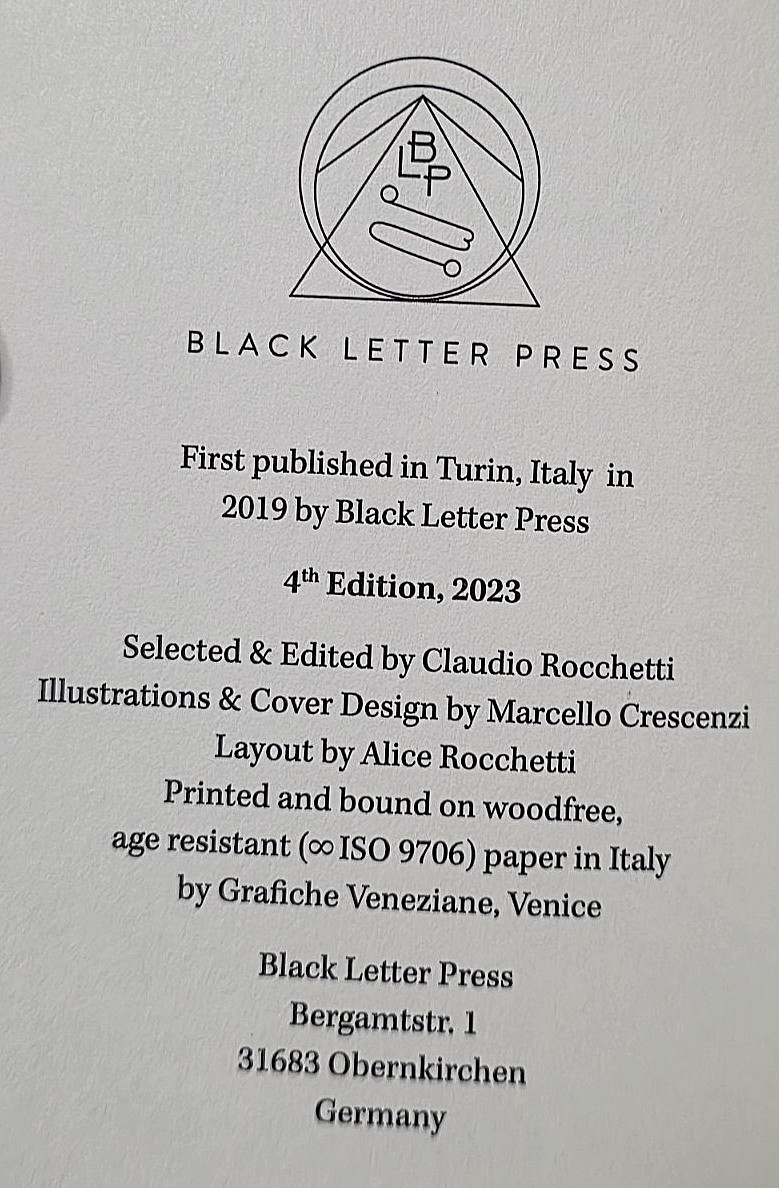 Oh, Death! ~Claudio Rocchetti ~ Black Letter Press – 4th Edition