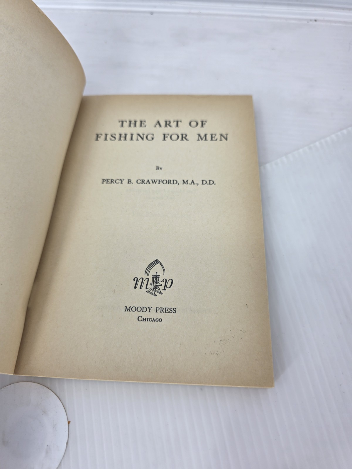 Art of Fishing for Men Percy Crawford 1950 Moody Press Vintage Religion Book