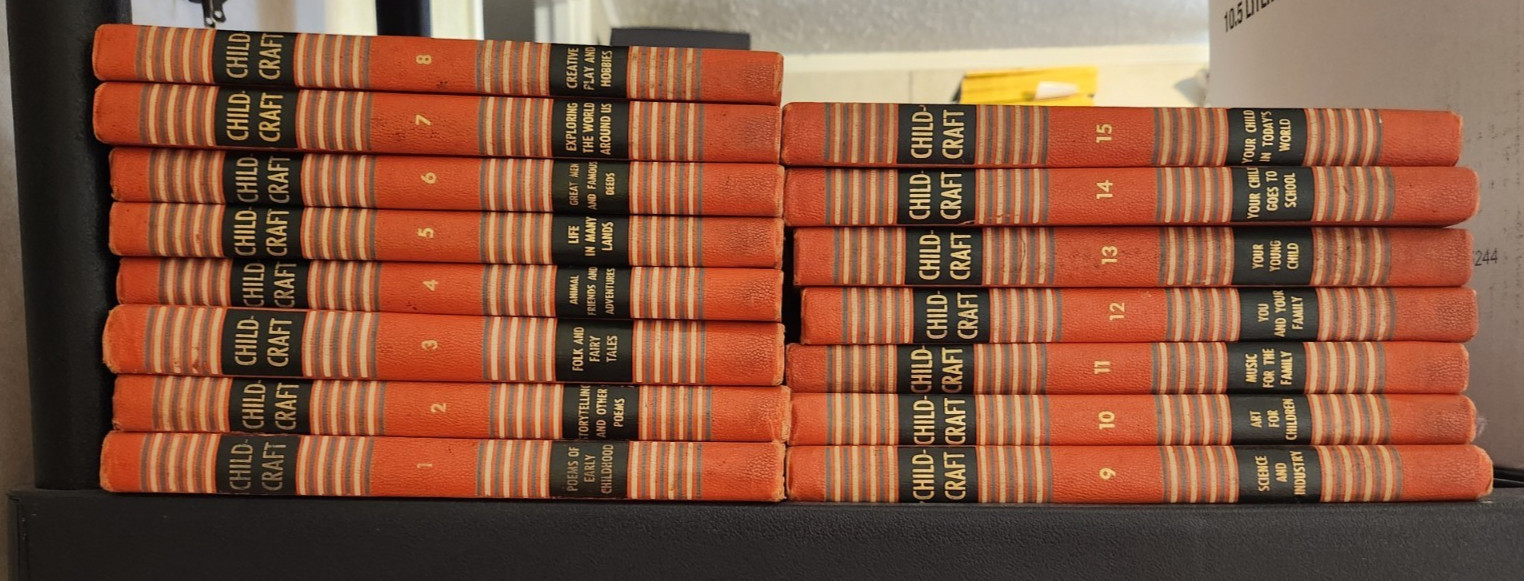 1954 Vintage Complete 15 Volume Set „Child Craft“
