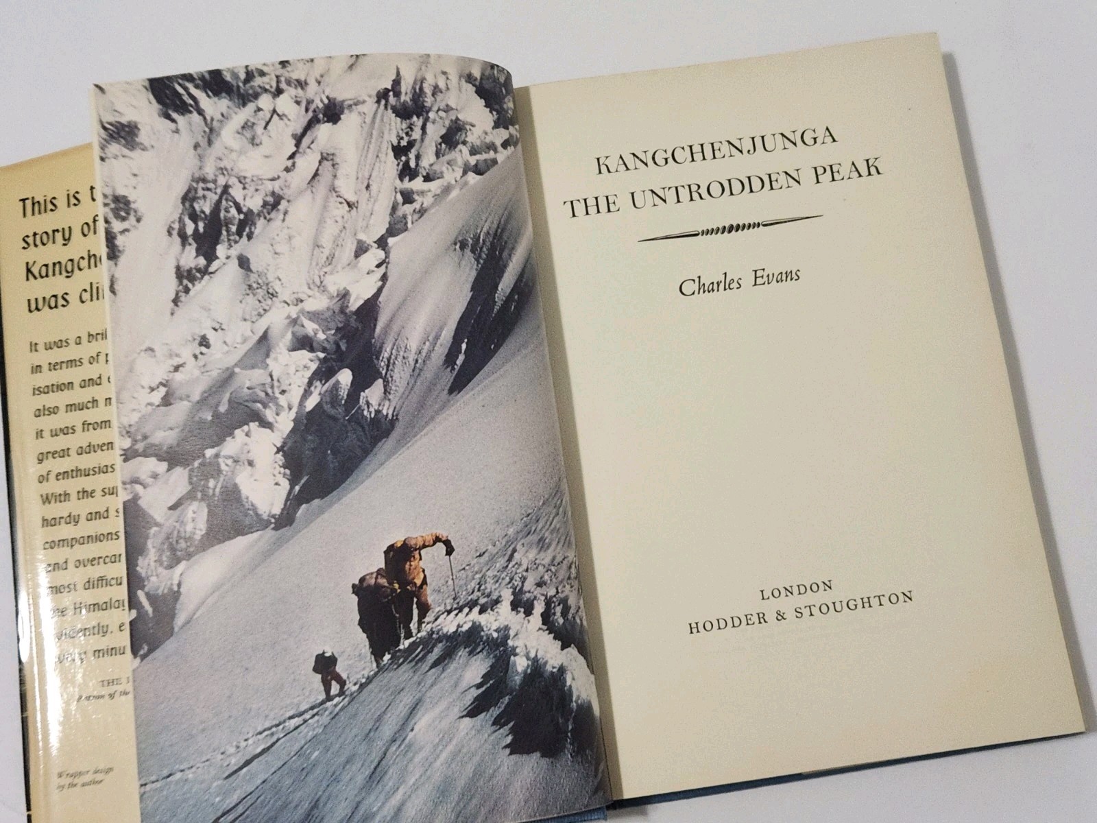 Kangchenjunga The Untrodden Peak Charles Evans 1956 HC/DJ Blue HC