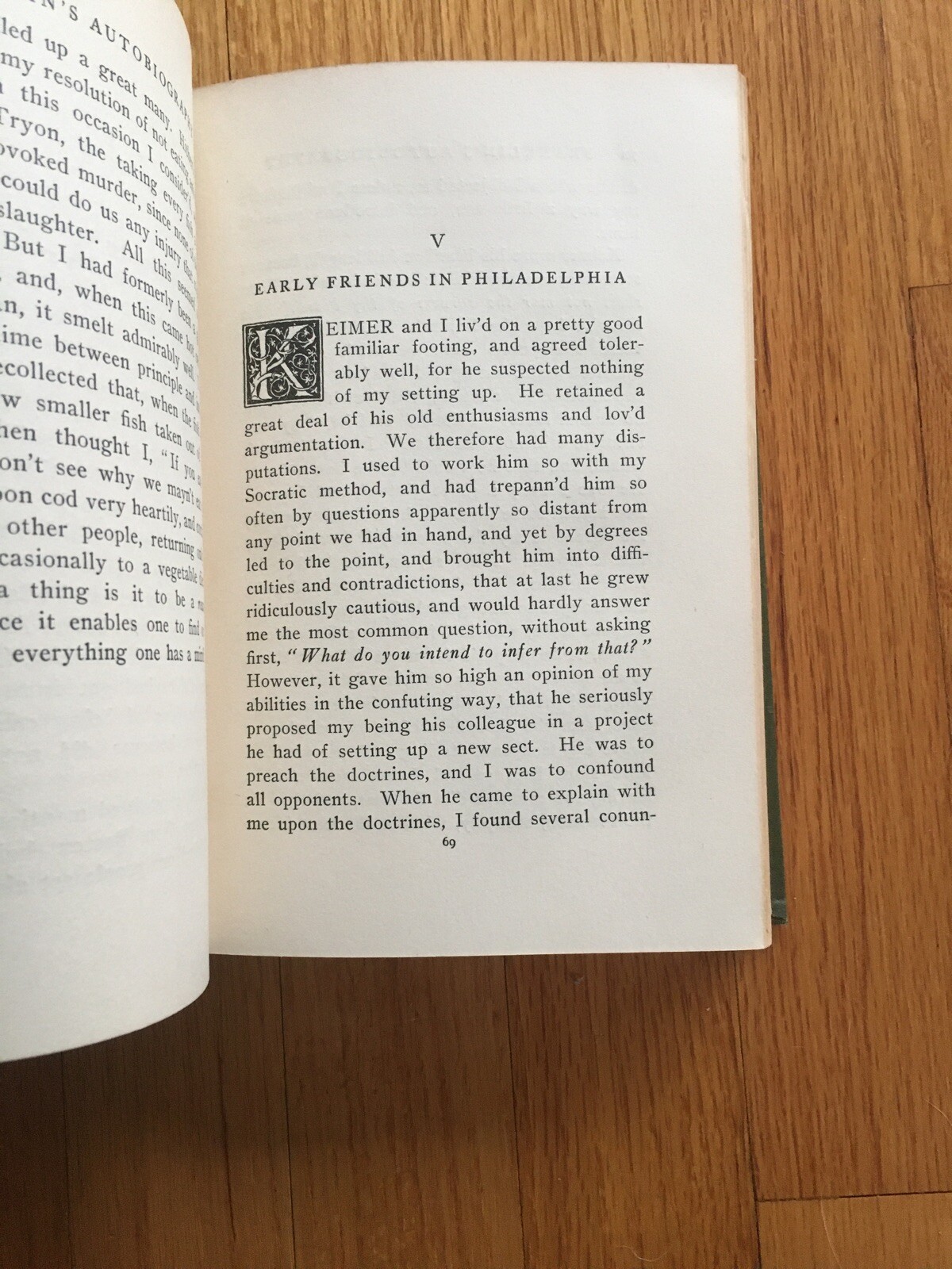 Benjamin Franklin’s Autobiography ~ William Lyon Phelps Copy Signed by R. Holt