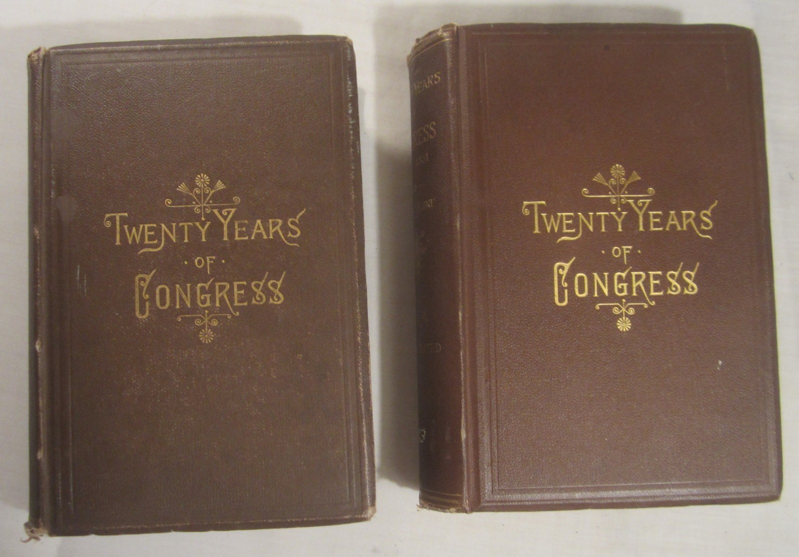 JAMES G. BLAINE — TWENTY YEARS OF CONGRESS, Lincoln to Garfield — Two Volumes