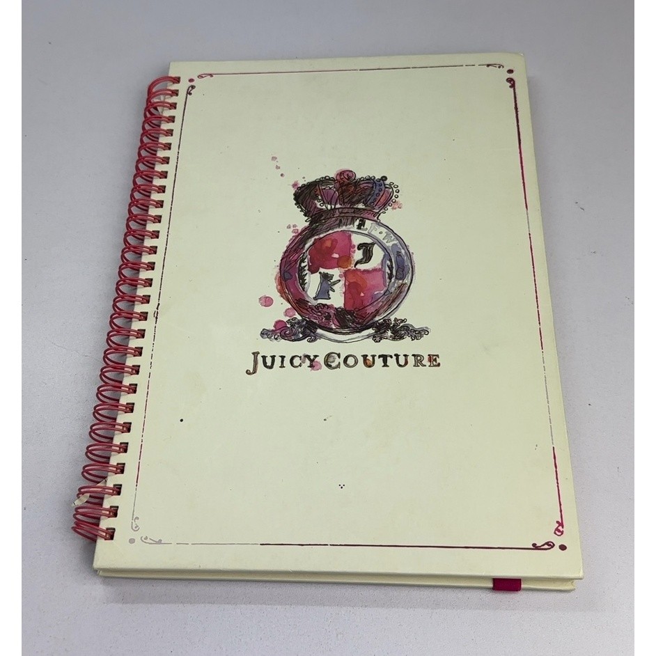 Juicy Couture Spiral Notebook Lined Pages Journal Retro Y2K Crown Logo