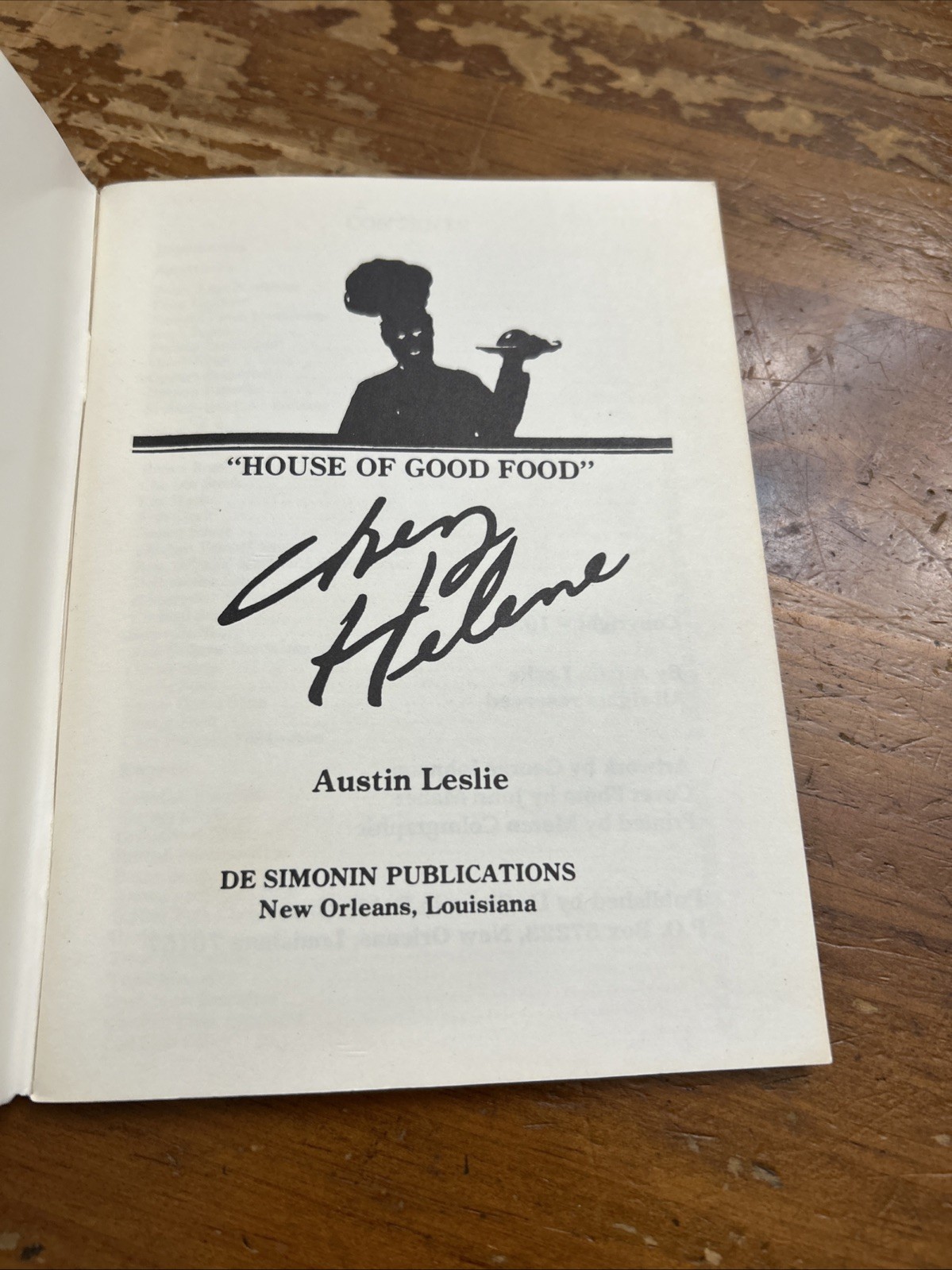Chez Helene House of Good Food Cookbook by Austin Leslie 1984 Hard To Find