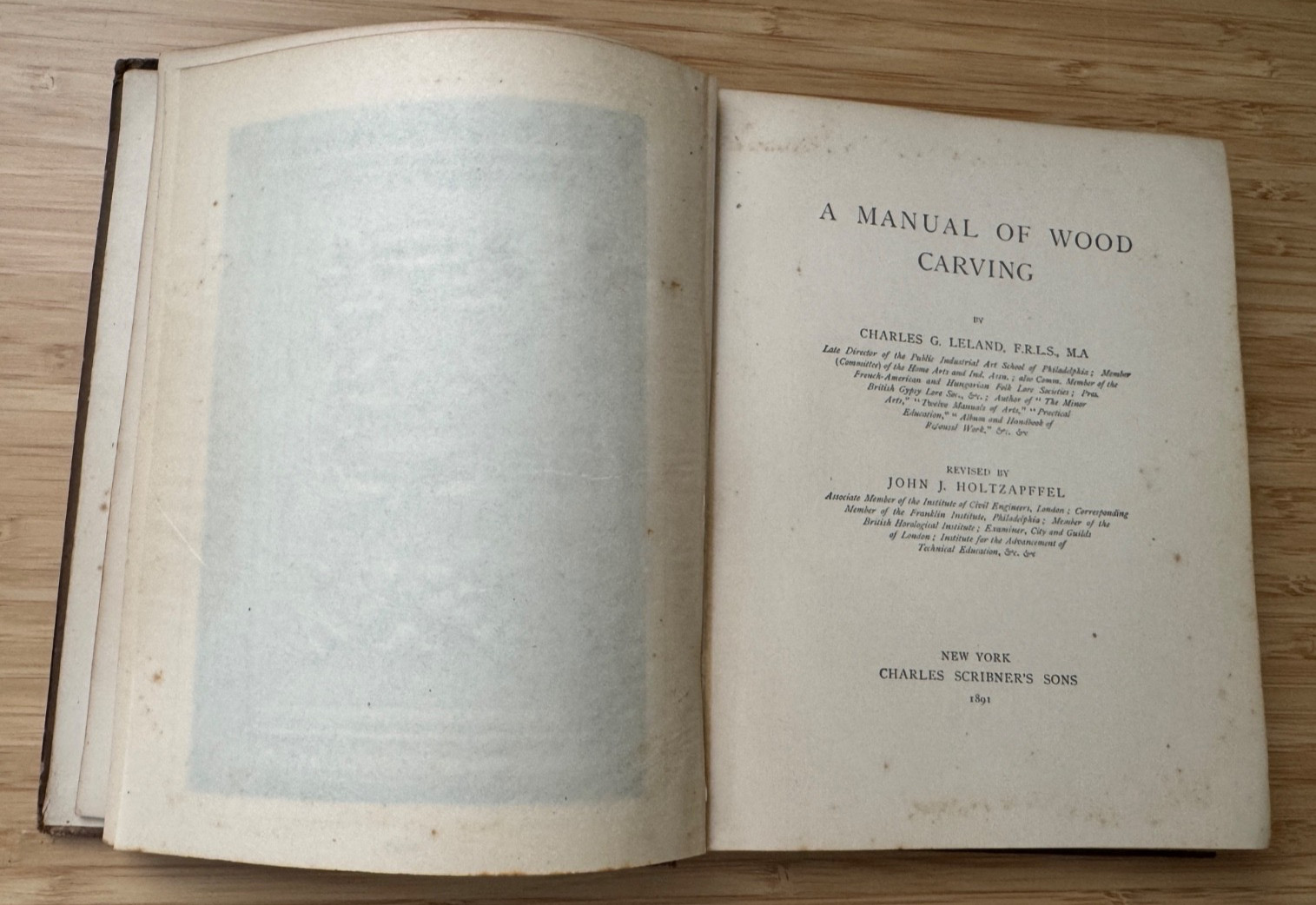 A Manual of Wood Carving Leland Holtzapffel 1891 1st Ed Sweep Cut Tools Patterns