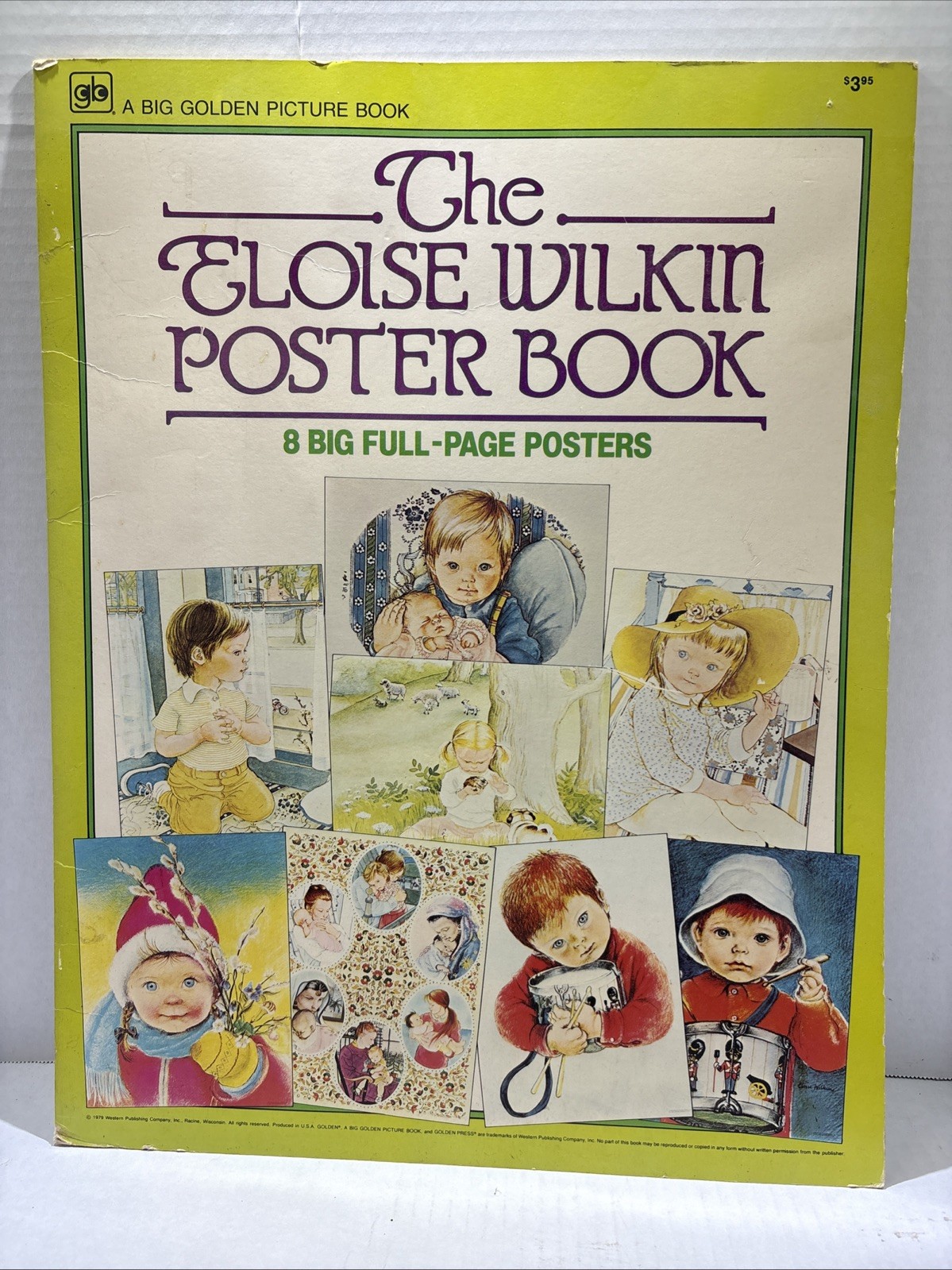 Vintage 1979 Eloise Wilkin Big Golden Picture Book 8 Posters Western Publishing