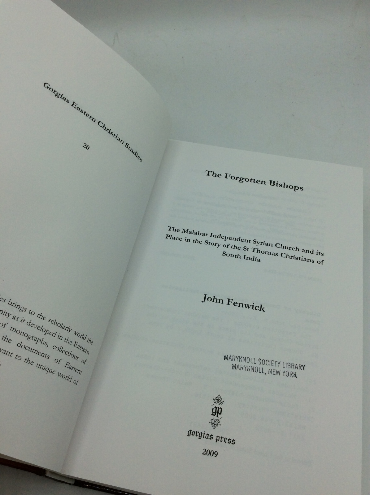 THE FORGOTTEN BISHOPS by John Fenwick – 2009 – 1st ed – Eastern Orthodox –