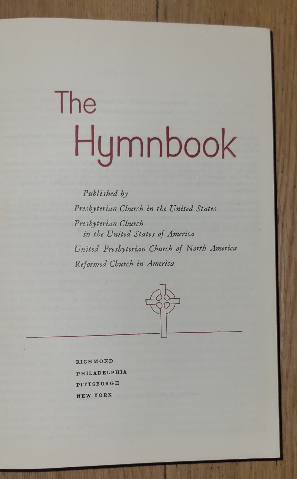 The Hymnbook Published By Presbyterian Church USA