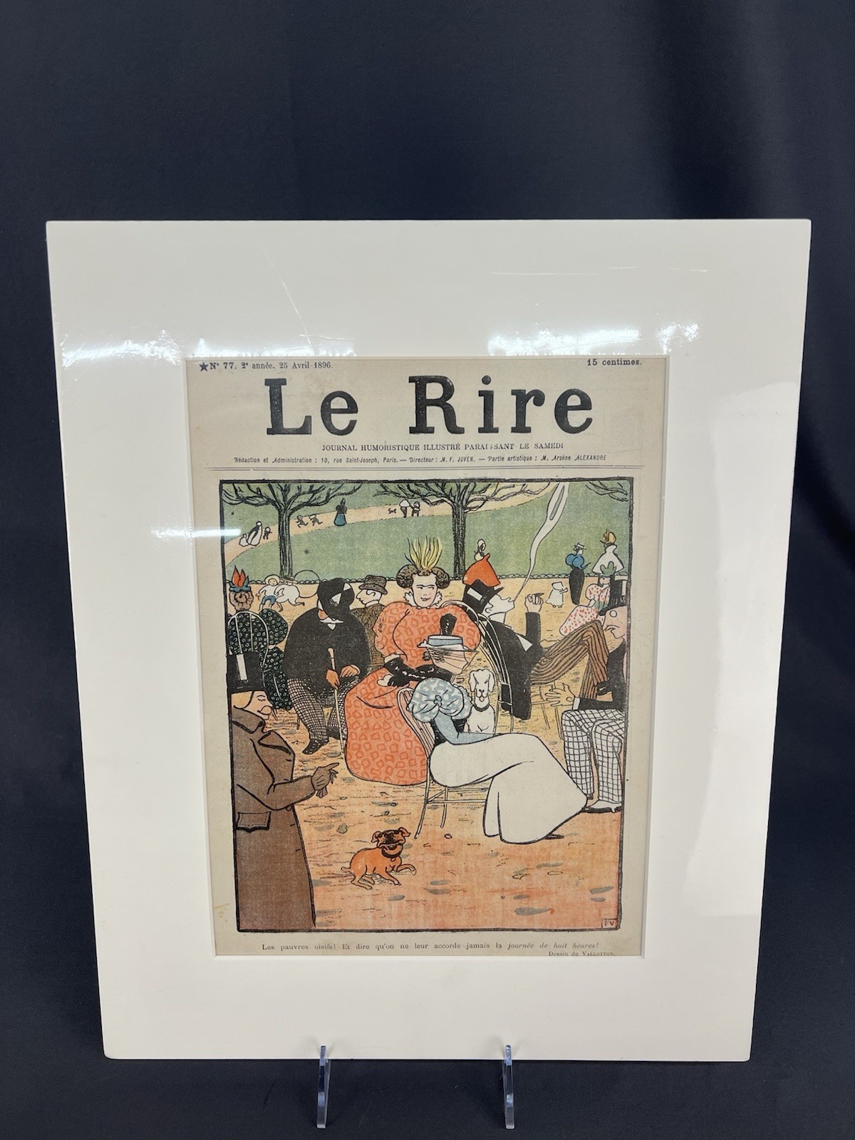 Le Rire Magazine Cover- 25 April 1896- No. 77 Matted Poster Art Nouveau