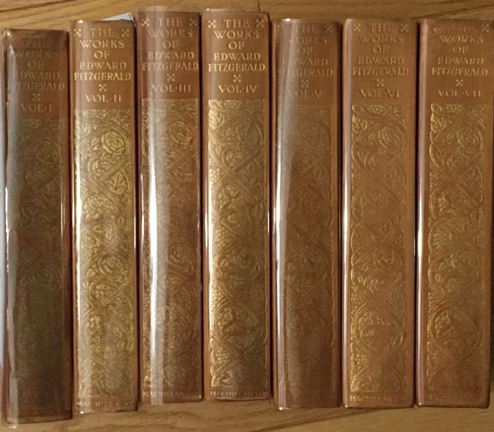 Letters & Literary Remains of Edward FitzGerald 1902 7 Vol Set Limited Silk Ed