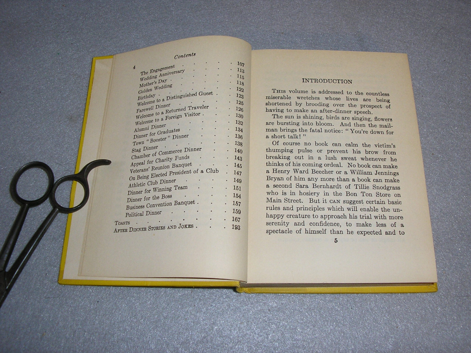 Antique Speech Making Book Toasts and After Dinner Remarks Jenkins 1st Ed. 1933